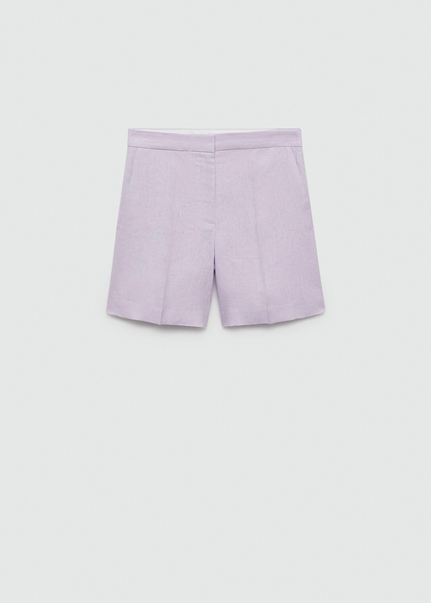 Straight-fit linen shorts - Article without model