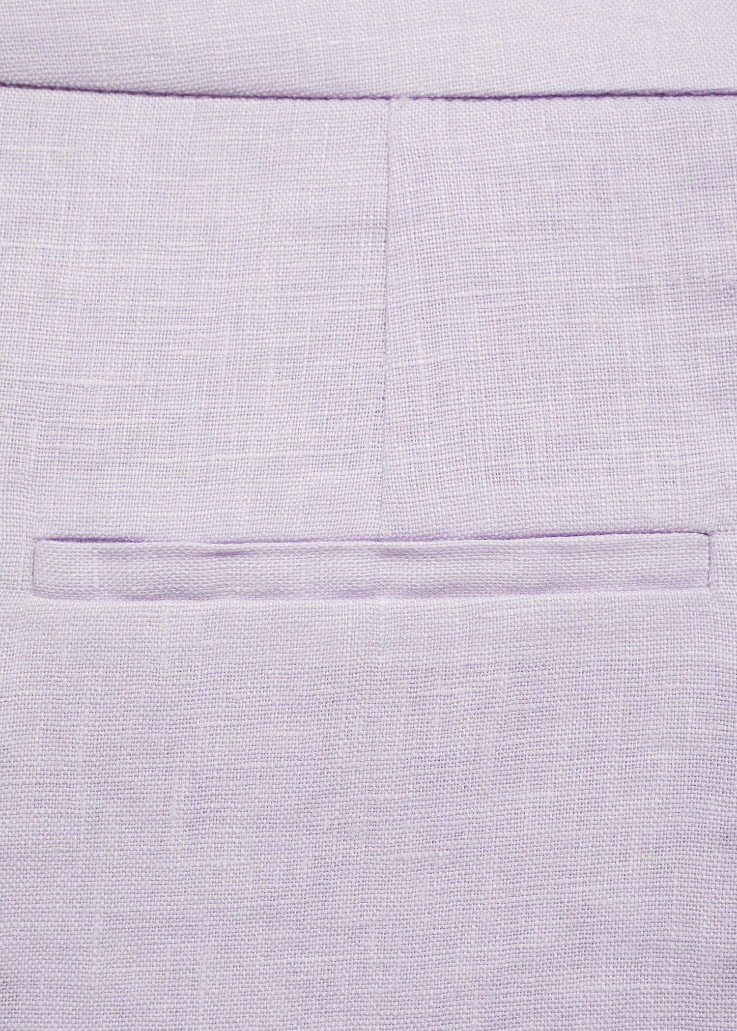 Straight-fit linen shorts - Details of the article 0