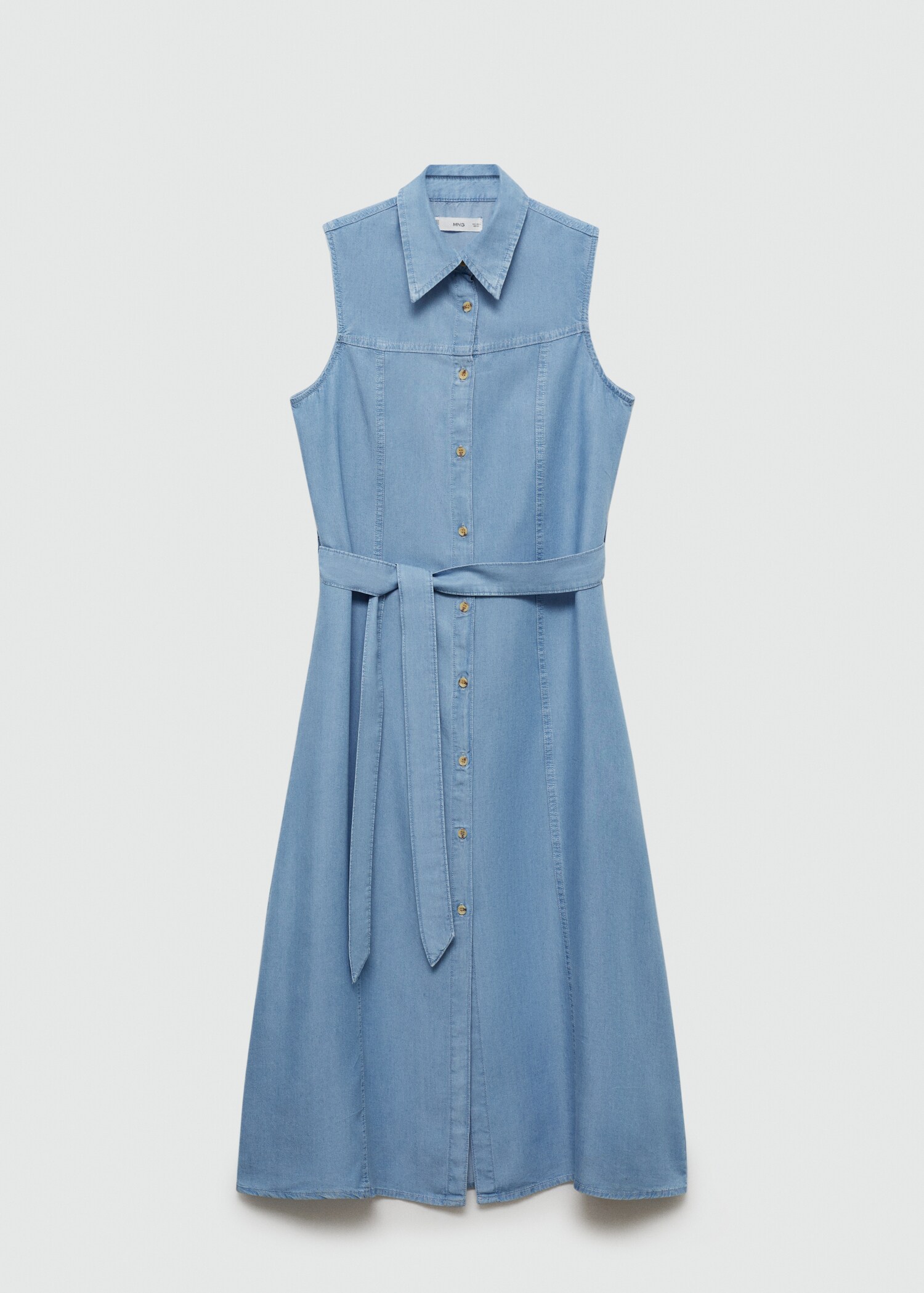 Lyocell shirt dress with bow - Article without model