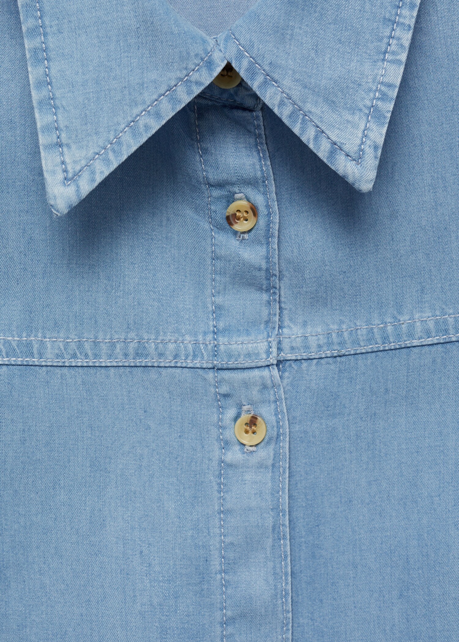 Lyocell shirt dress with bow - Details of the article 8