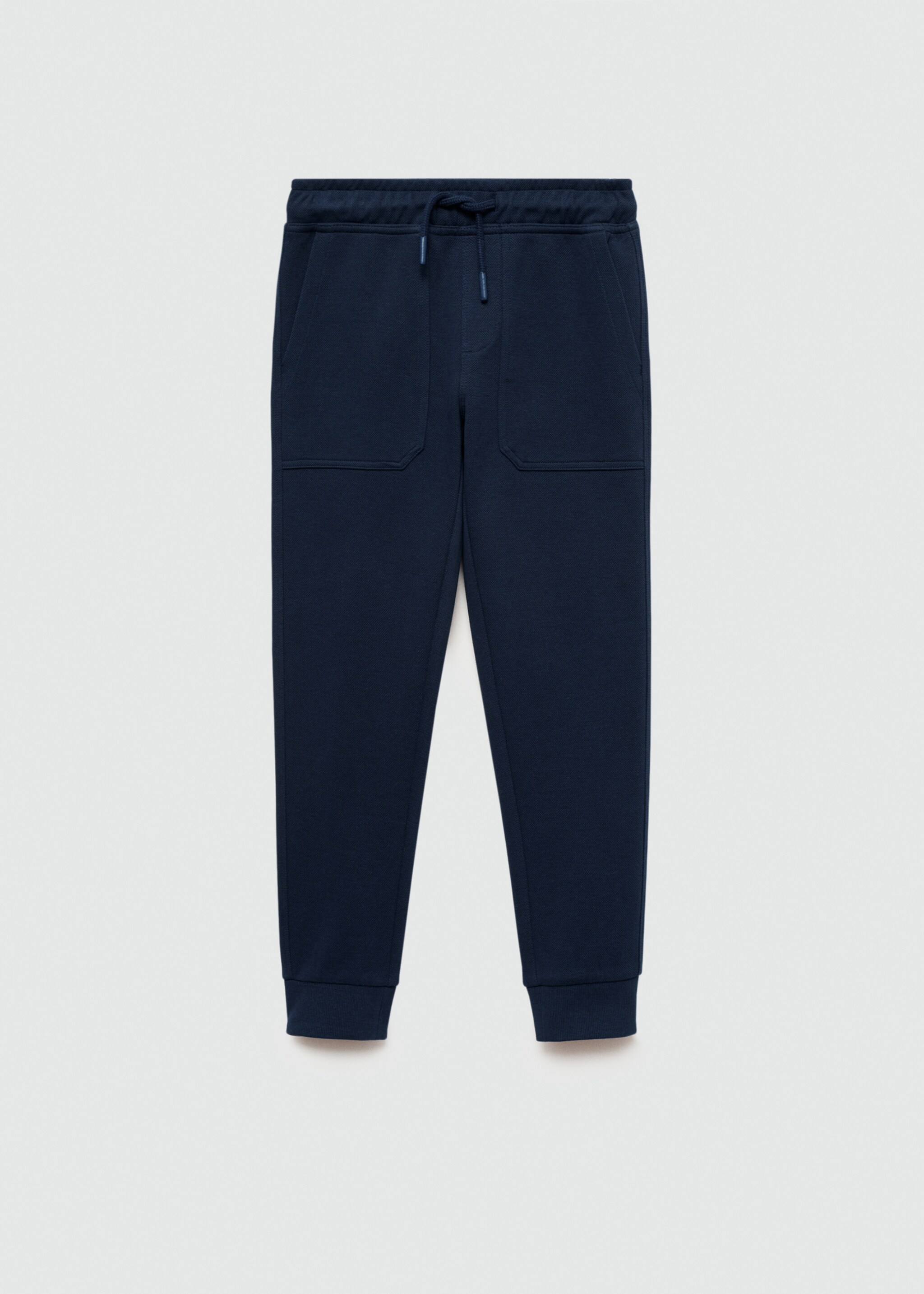 Cotton jogger-style trousers - Article without model, Dark Navy. Ref: 77090377-00.