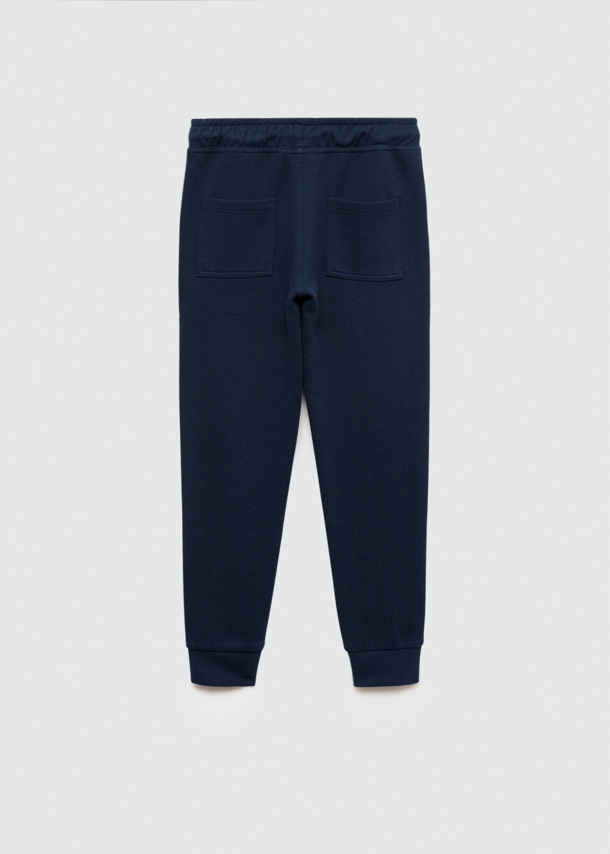 Cotton jogger-style trousers - Reverse of the article, Dark Navy. Ref: 77090377-00.
