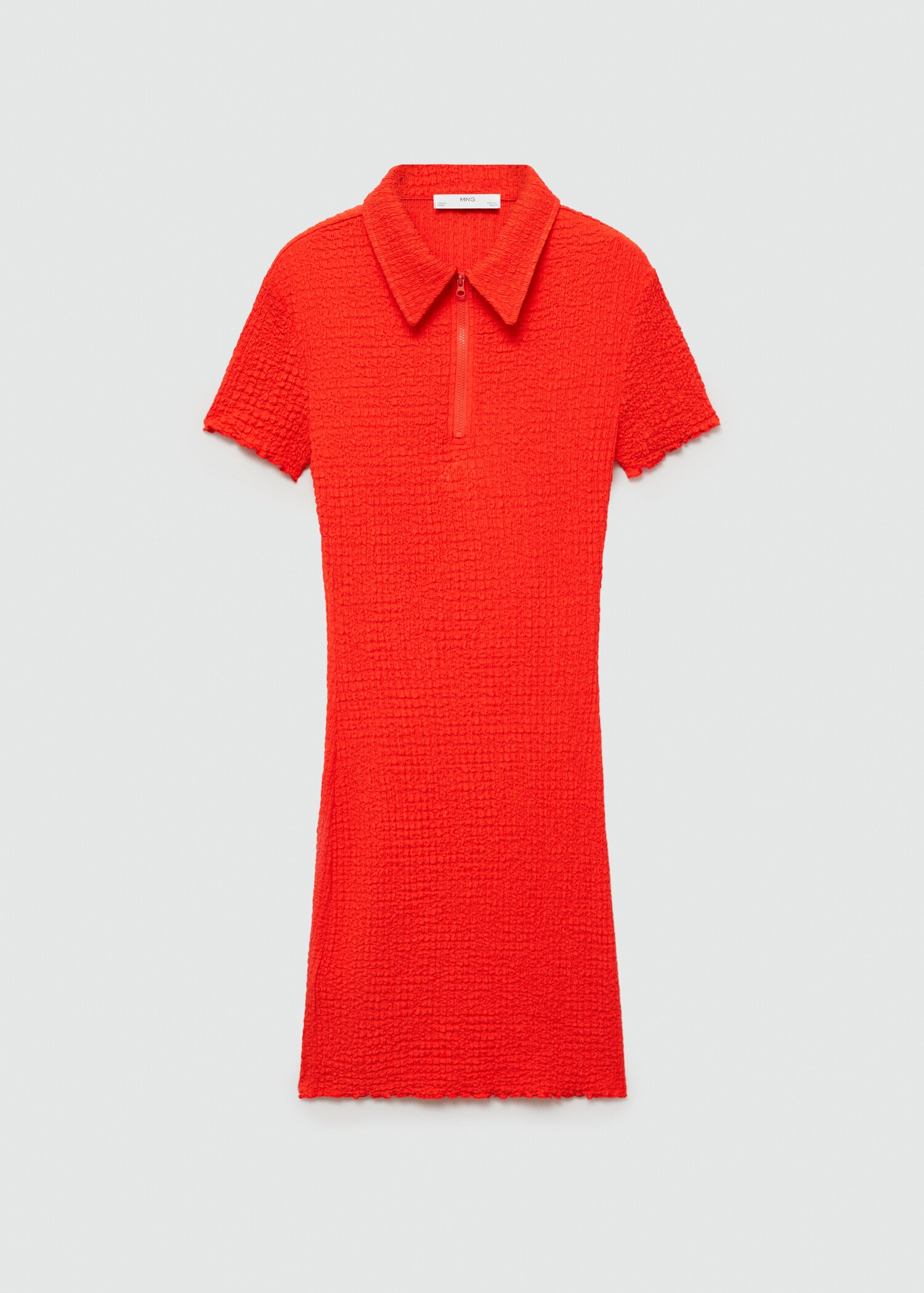 Vestito collo polo texture - Articolo senza modello