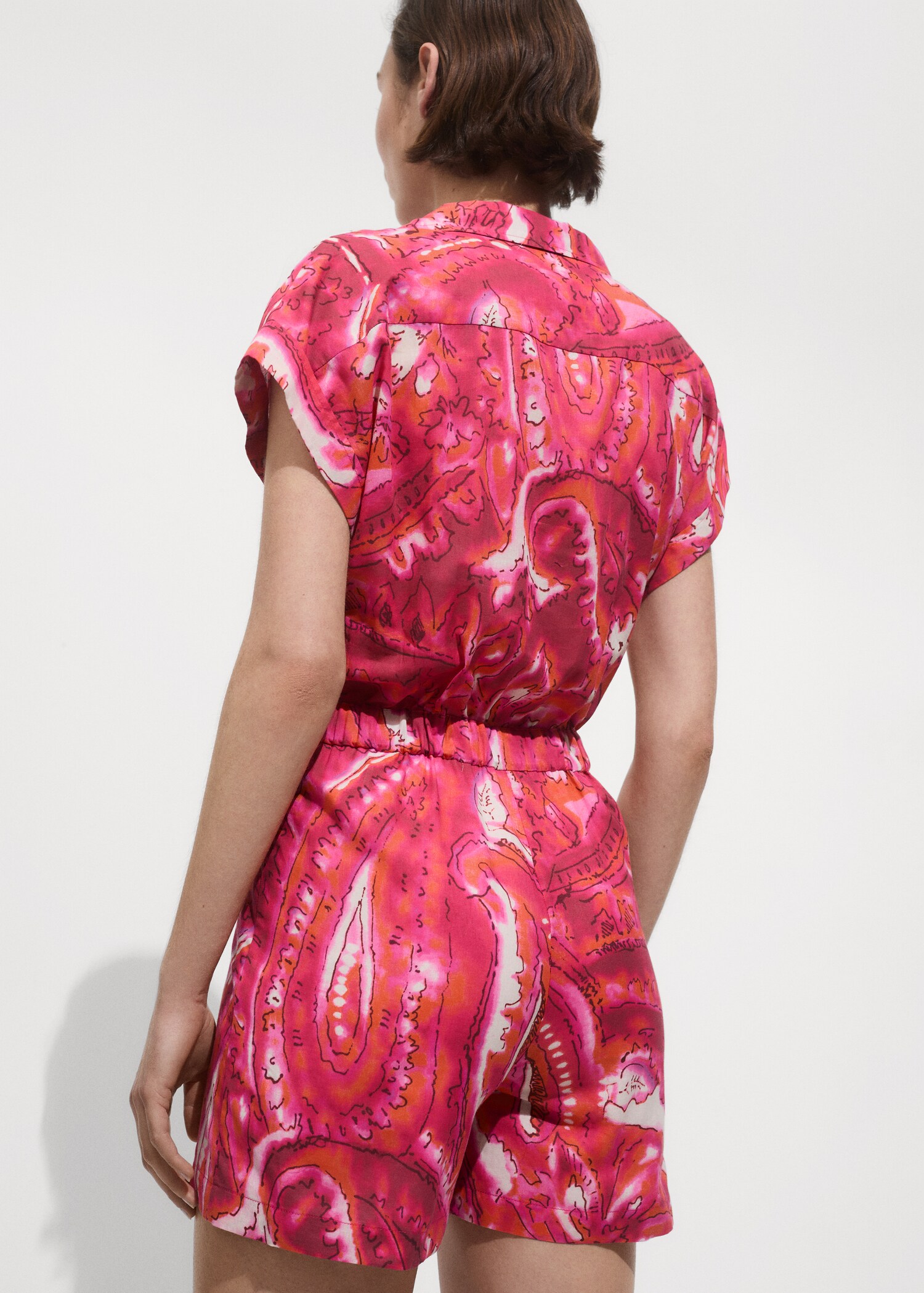 Printed shirt jumpsuit - Reverse of the article