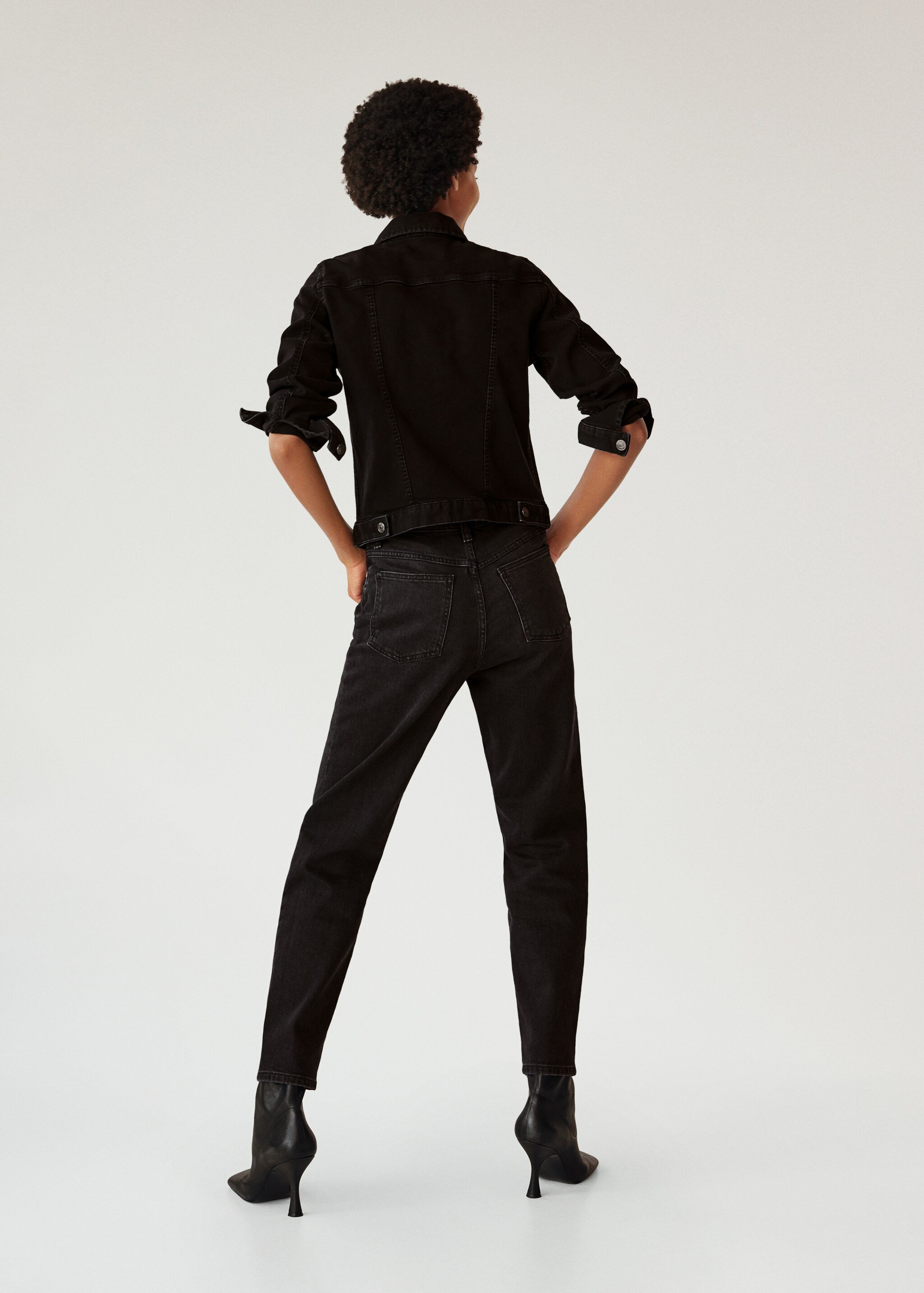 Cazadora denim negra - Reverso del artículo