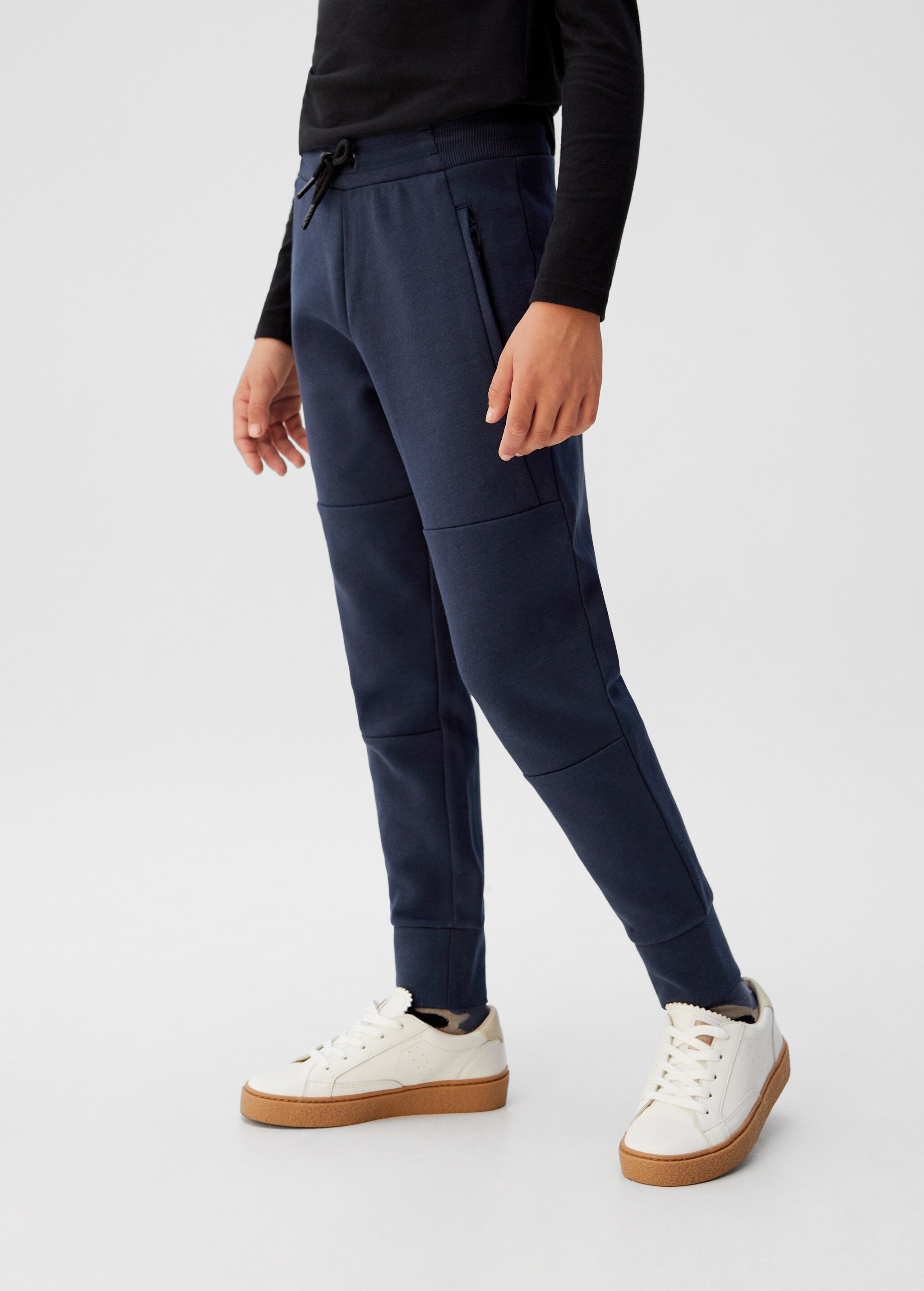 Bavlněné kalhoty jogger s kapsami - Detail zboží 1