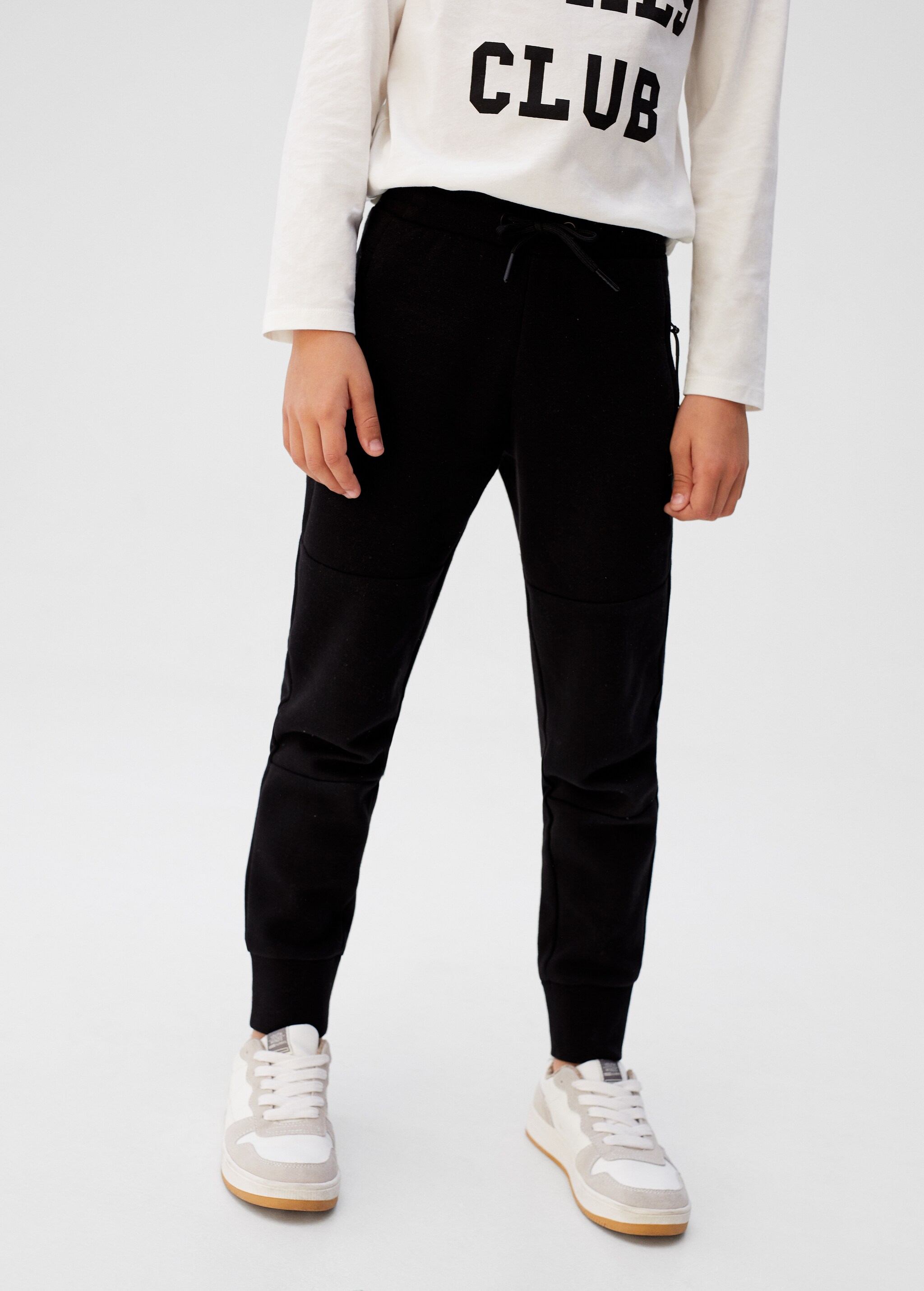 Bavlněné kalhoty jogger s kapsami - Detail zboží 2