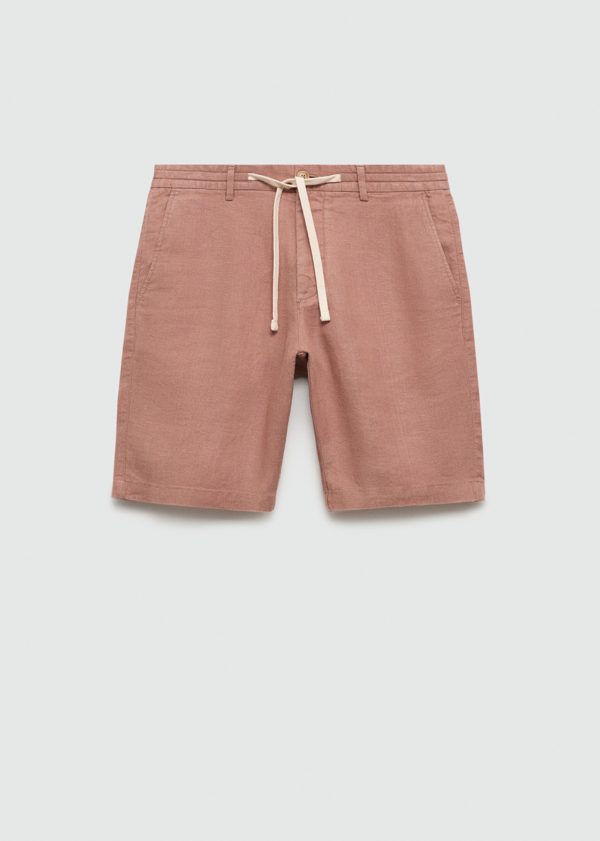 100% linen bermuda shorts with drawstring - Article without model