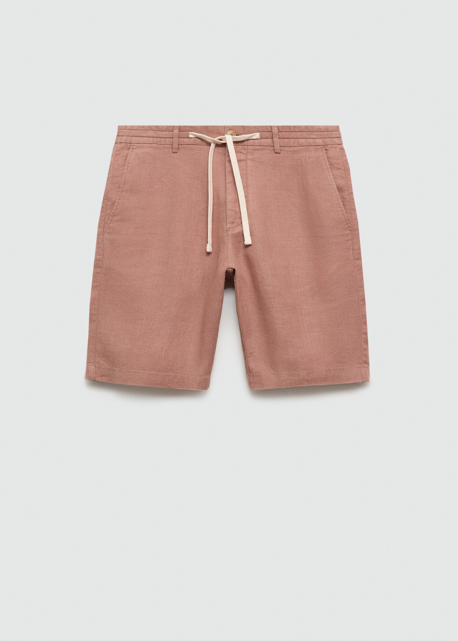 100% linen bermuda shorts with drawstring - Article without model