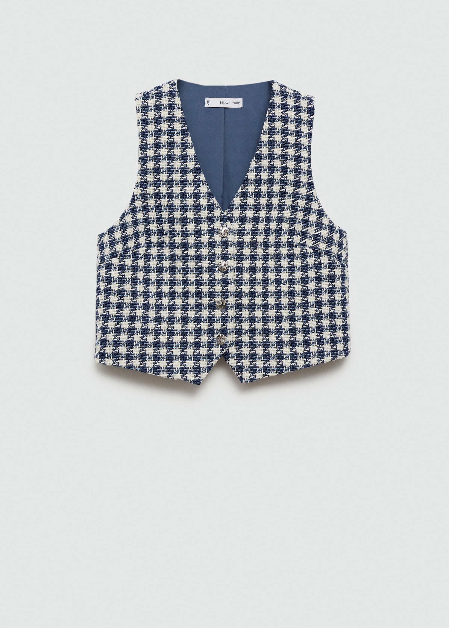 Houndstooth gilet MANGO OUTLET Netherlands