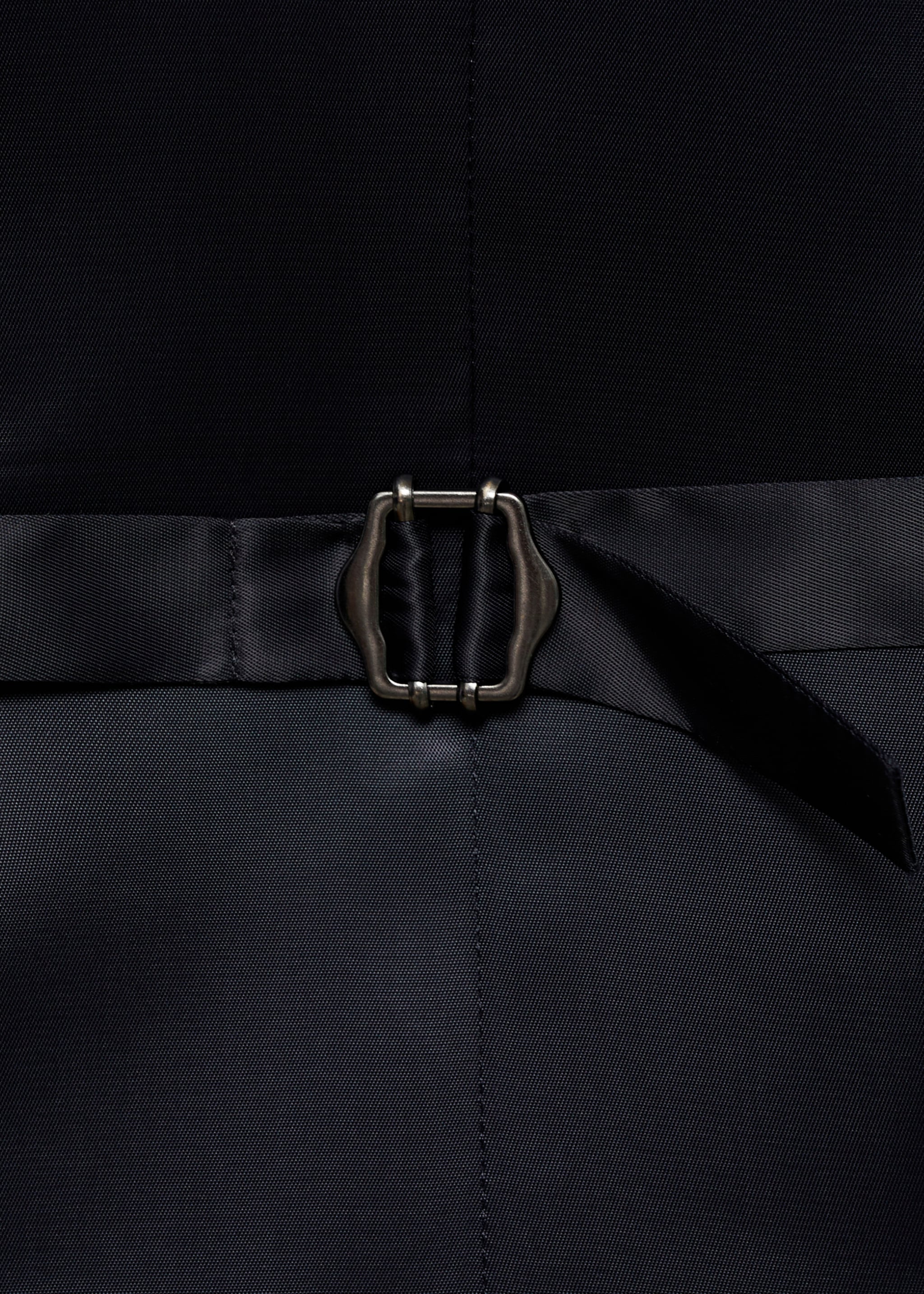 Slim-fit suit waistcoat in stretch fabric - Details of the article 0, Dark Navy. Ref: 77090567-00.