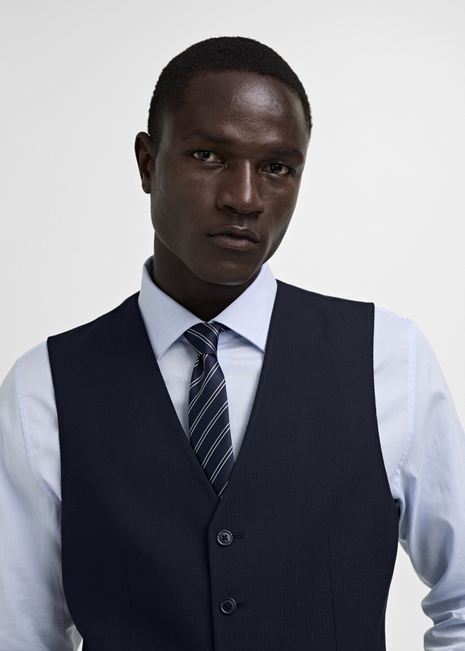 Chaleco traje slim fit tejido stretch - Detalle del artículo 1