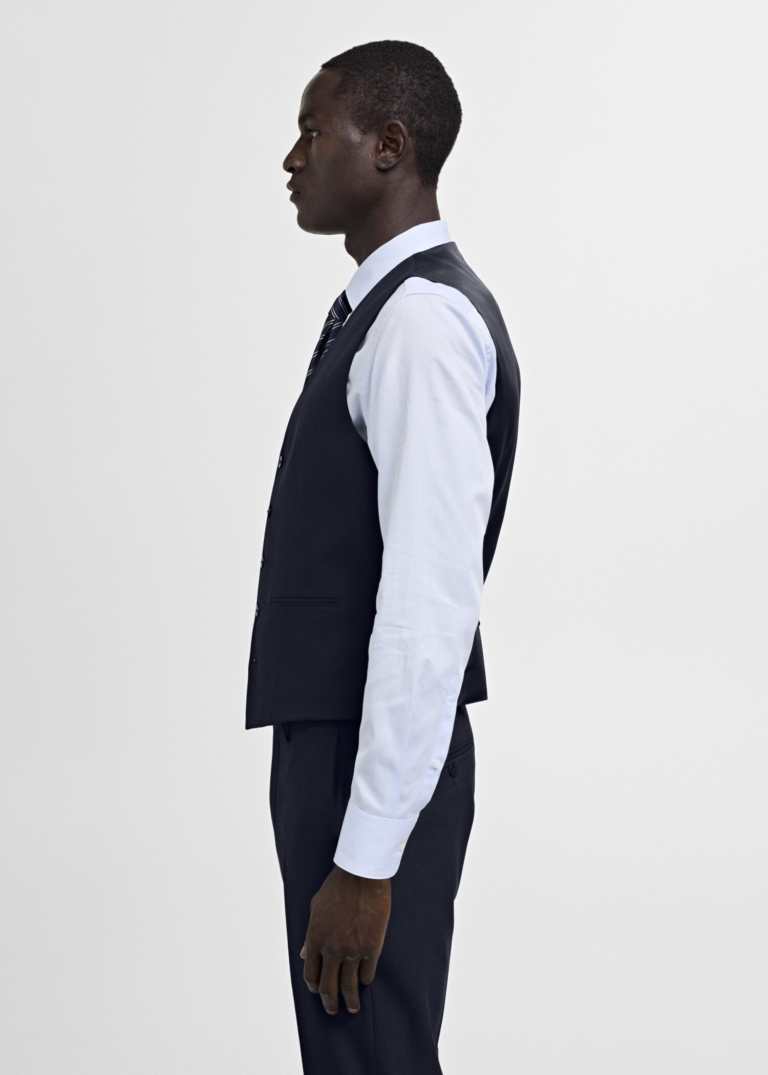 Chaleco traje slim fit tejido stretch - Detalle del artículo 6