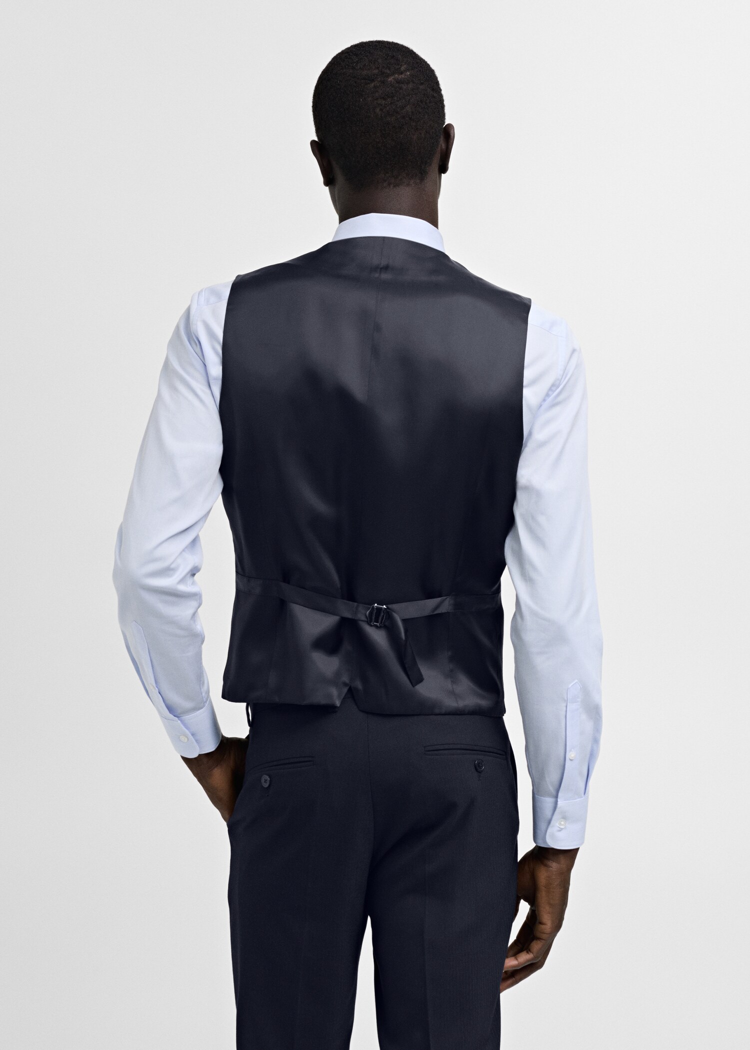 Chaleco traje slim fit tejido stretch - Reverso del artículo