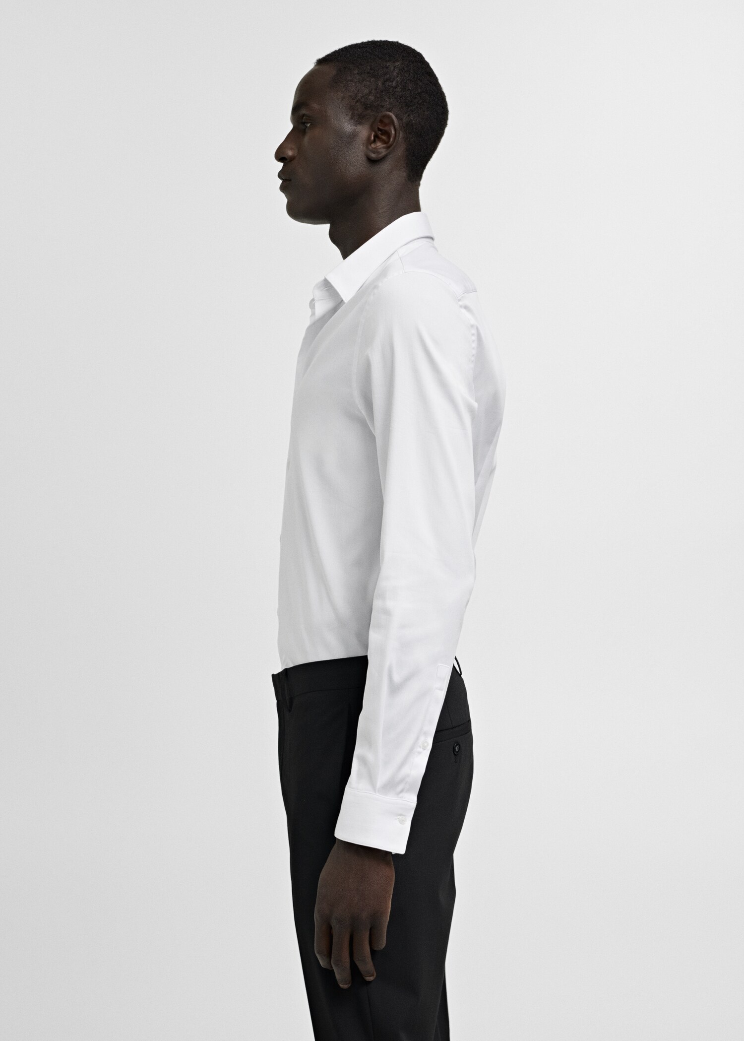 Camisa vestit súper slim fit popelín - Detall de l'article 2