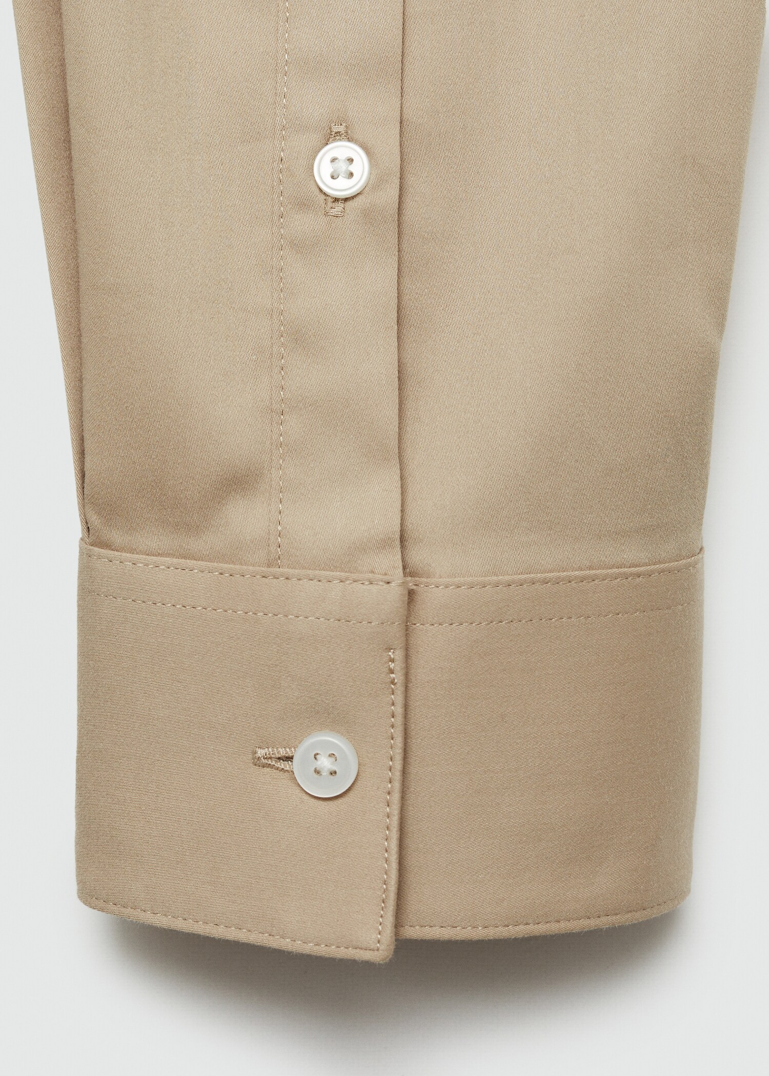 Camisa vestit súper slim fit popelín - Detall de l'article 0