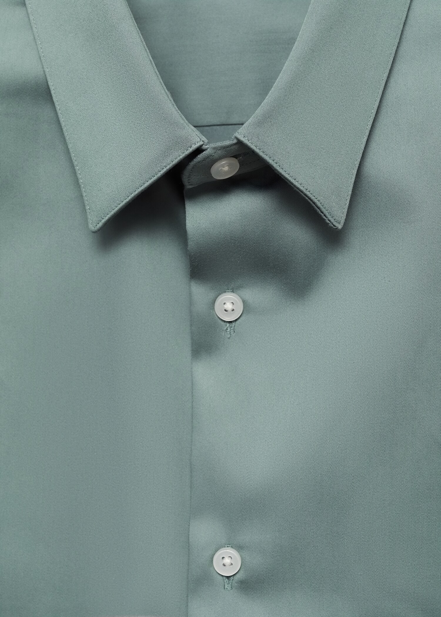 Camisa vestit súper slim fit popelín - Detall de l'article 8