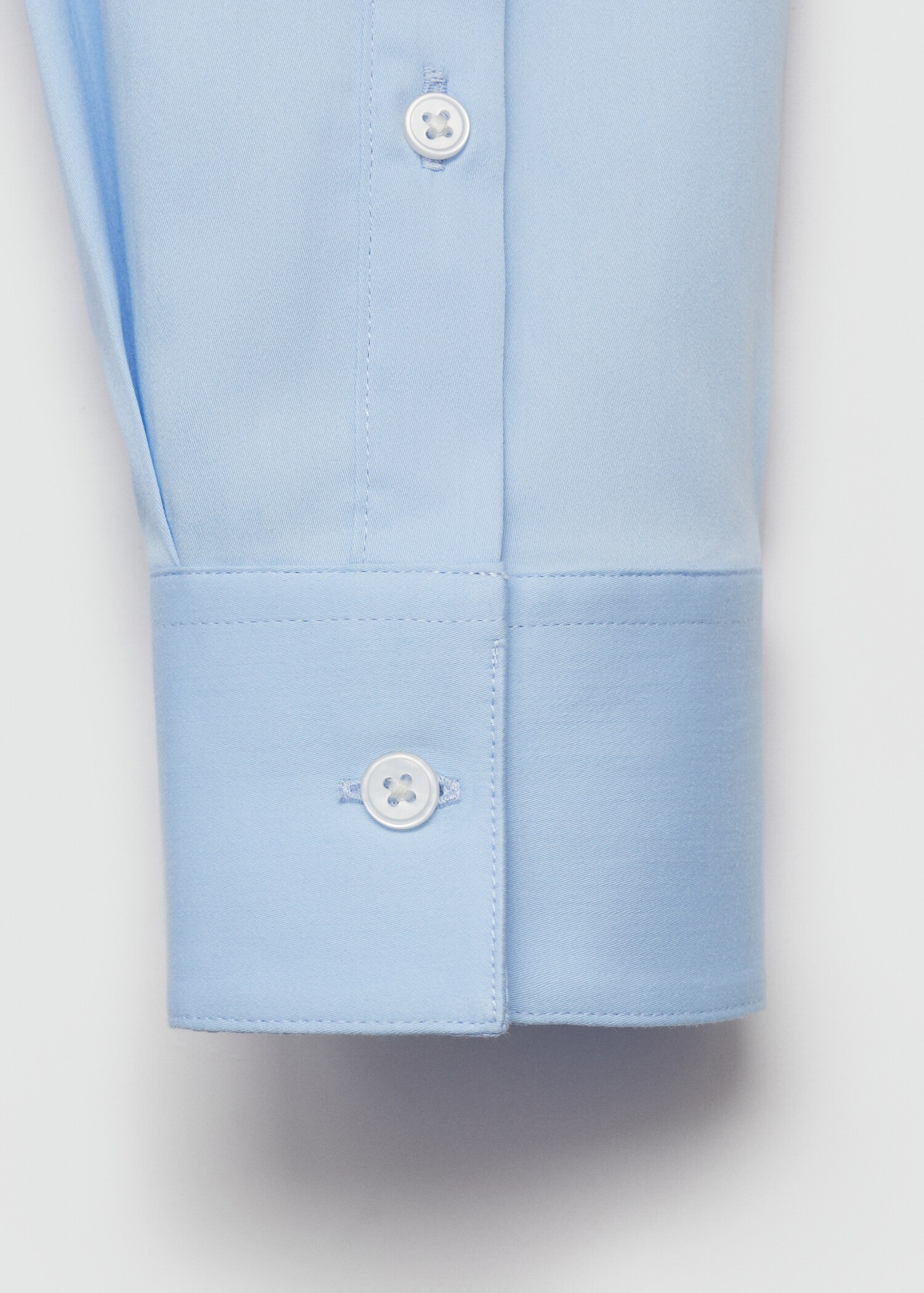Camisa vestit súper slim fit popelín - Detall de l'article 0