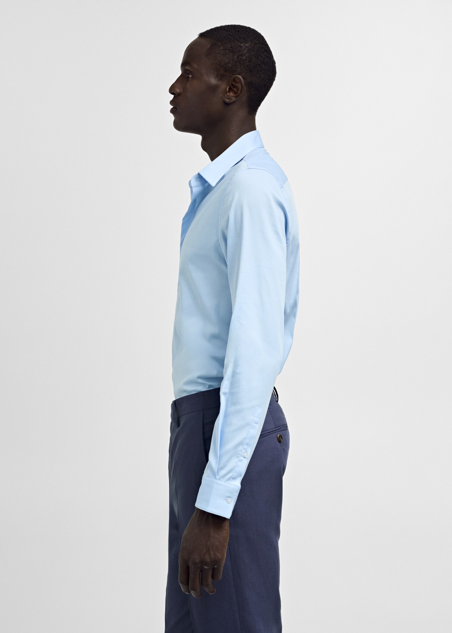 Camisa vestit súper slim fit popelín - Detall de l'article 2