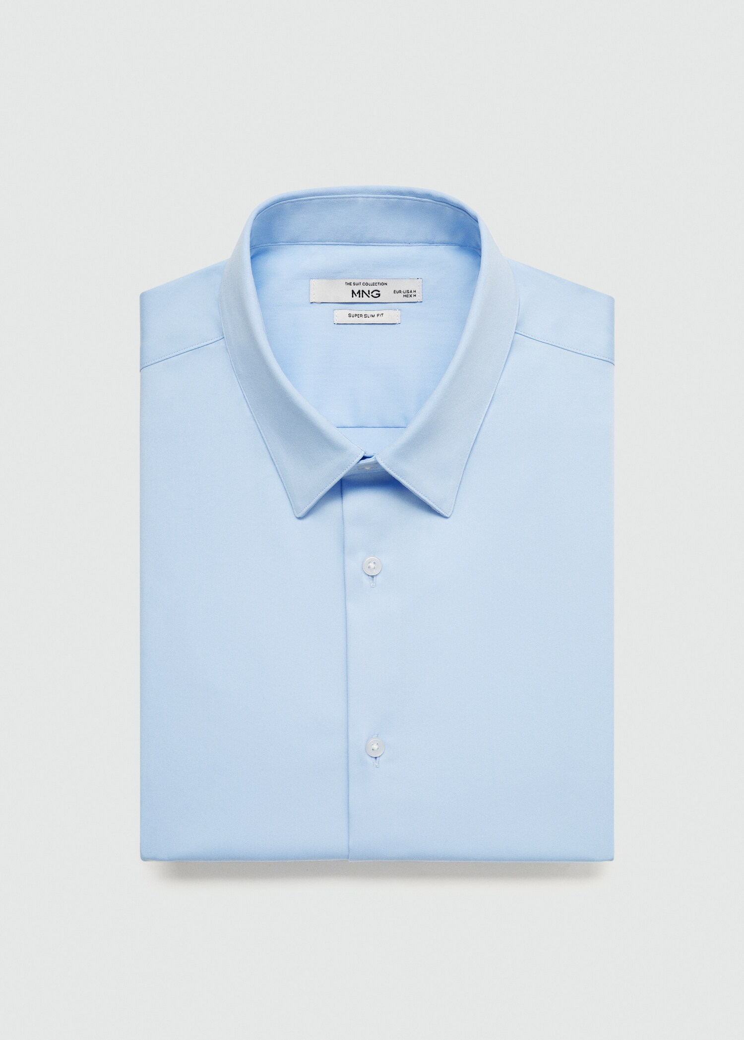 Camisa vestit súper slim fit popelín - Detall de l'article 8