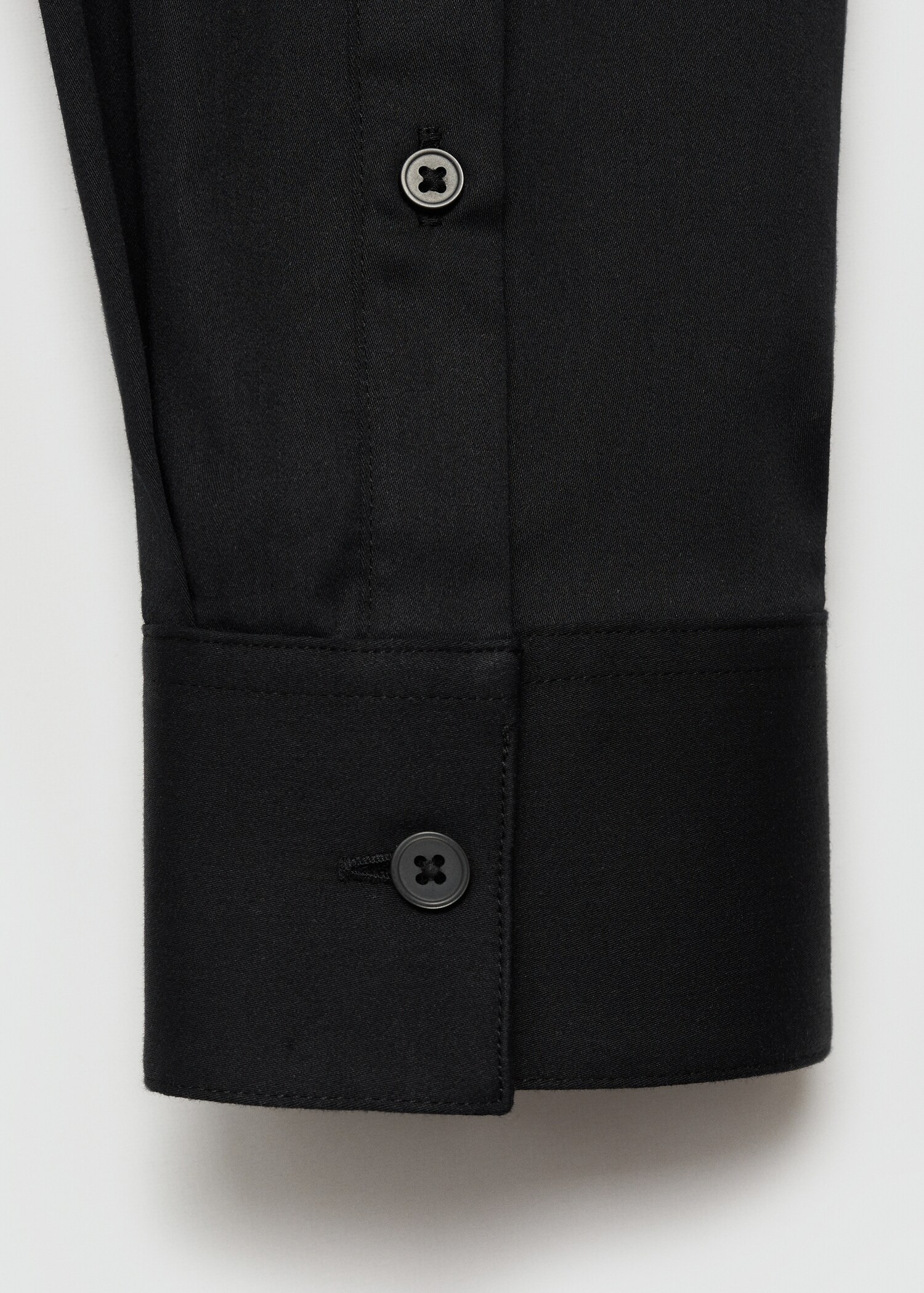 Camisa vestit súper slim fit popelín - Detall de l'article 0
