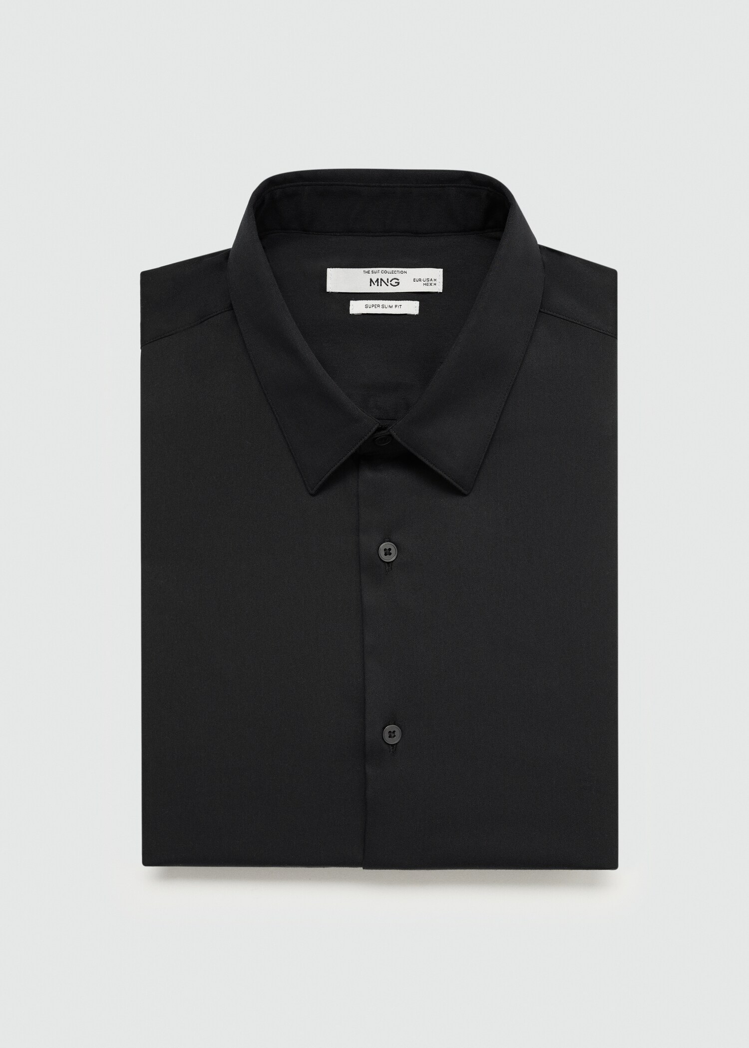 Camisa vestit súper slim fit popelín - Detall de l'article 8
