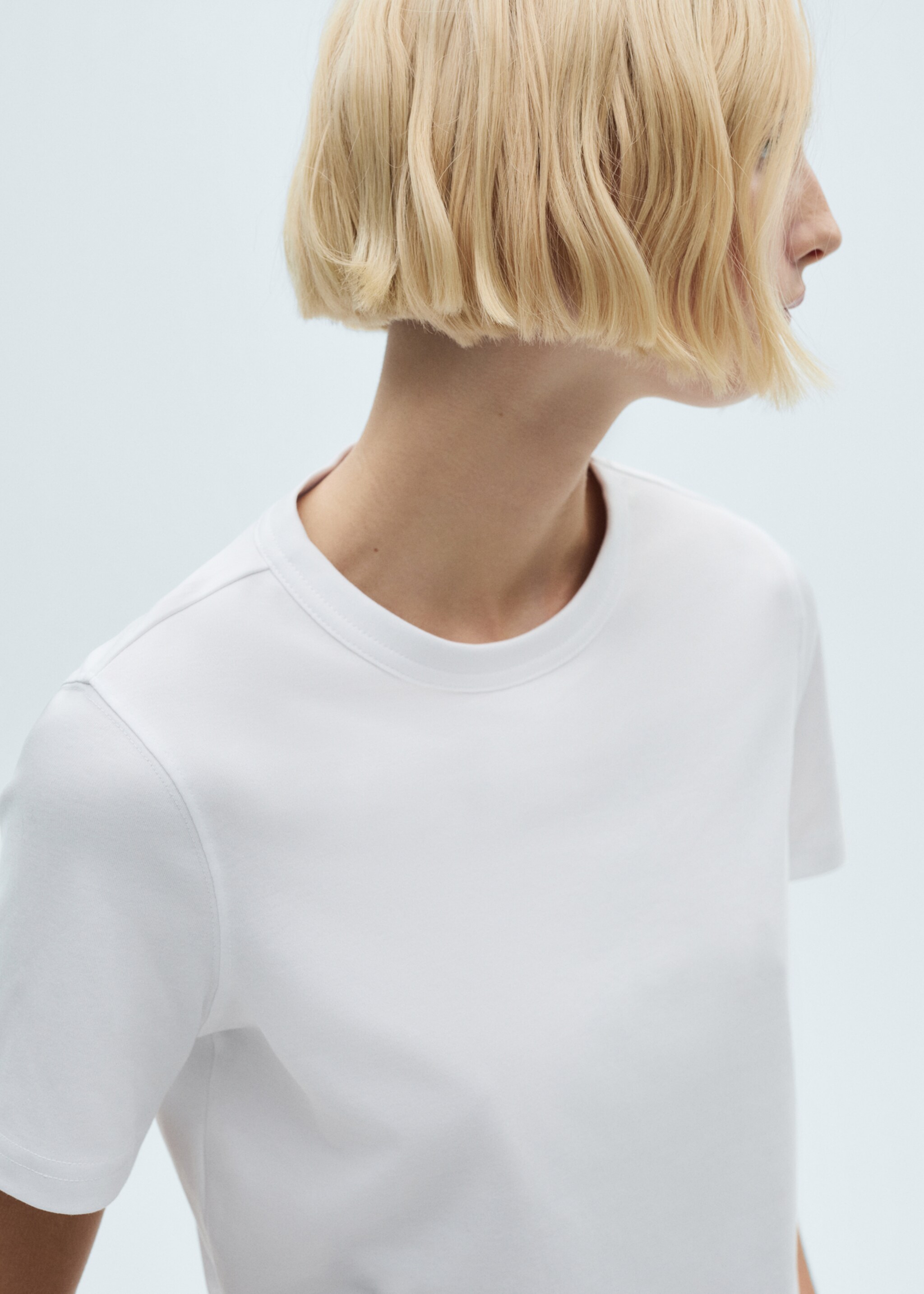 Kurzärmliges Baumwoll-T-Shirt - Detail des Artikels 1