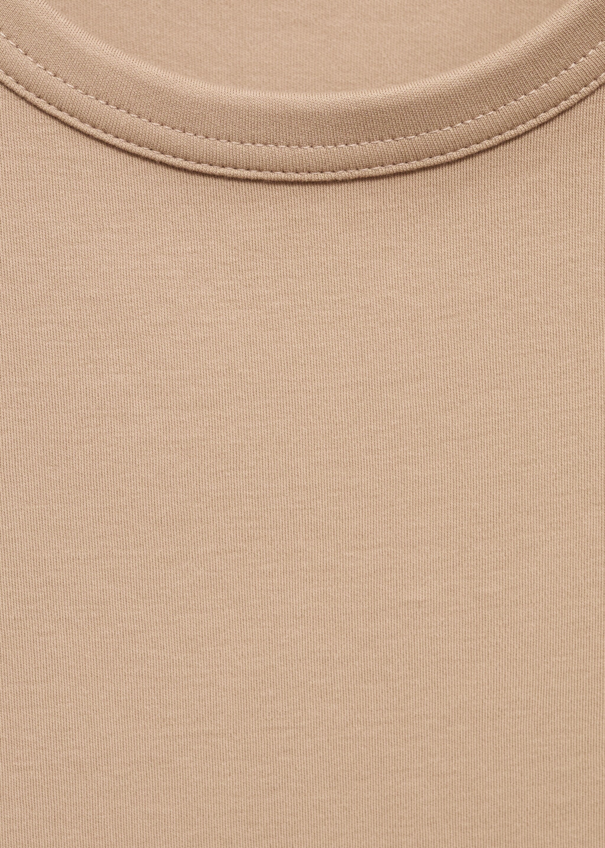 Kurzärmliges Baumwoll-T-Shirt - Detail des Artikels 8, Beige. Ref: 77090571-00.