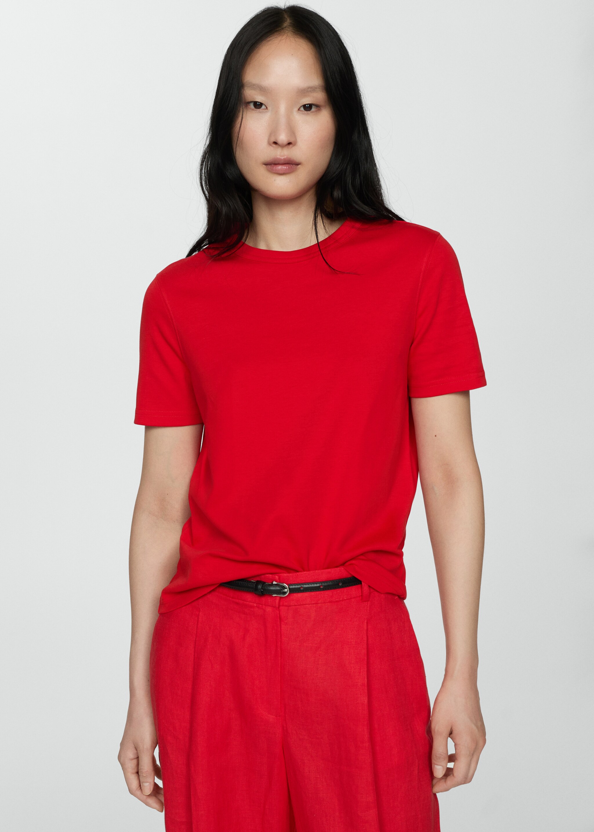 Short-sleeved cotton t-shirt - Medium plane