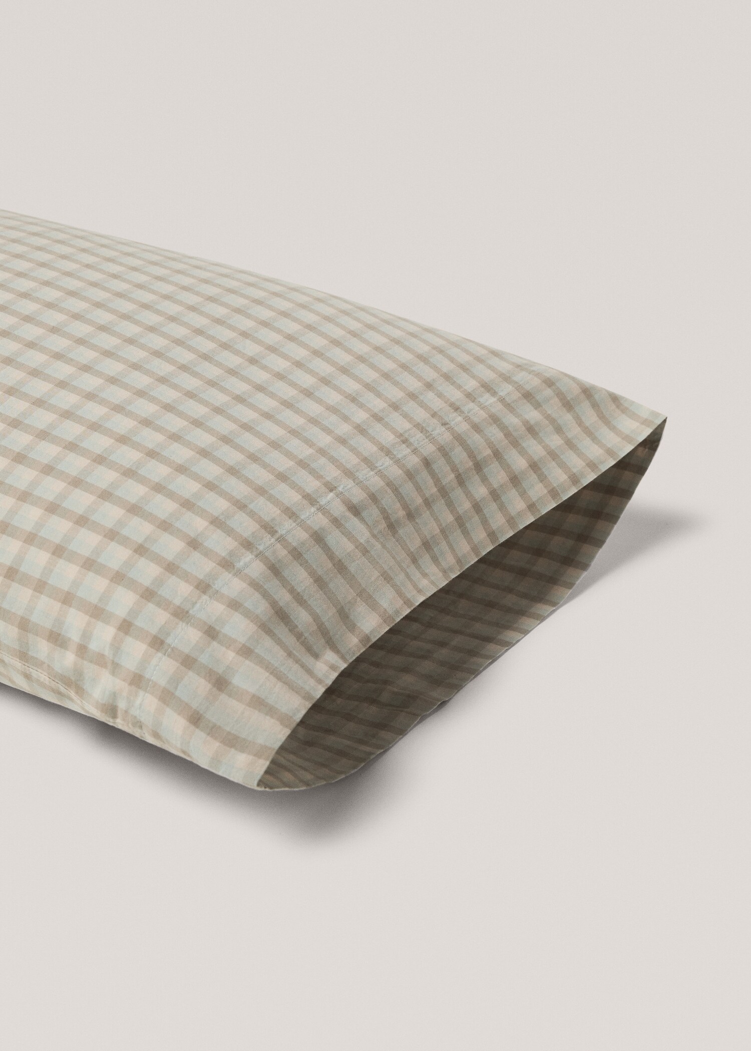 Vichy printed pillowcase 45x110cm - Details of the article 2