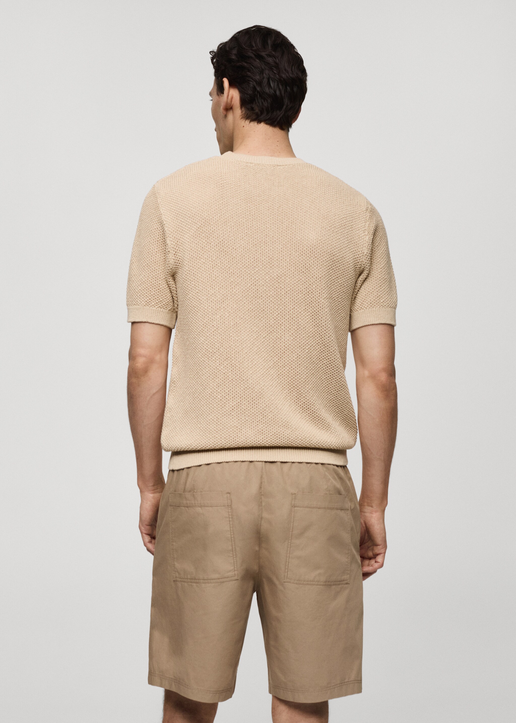 T-shirt maille coton structuré - Verso de l’article