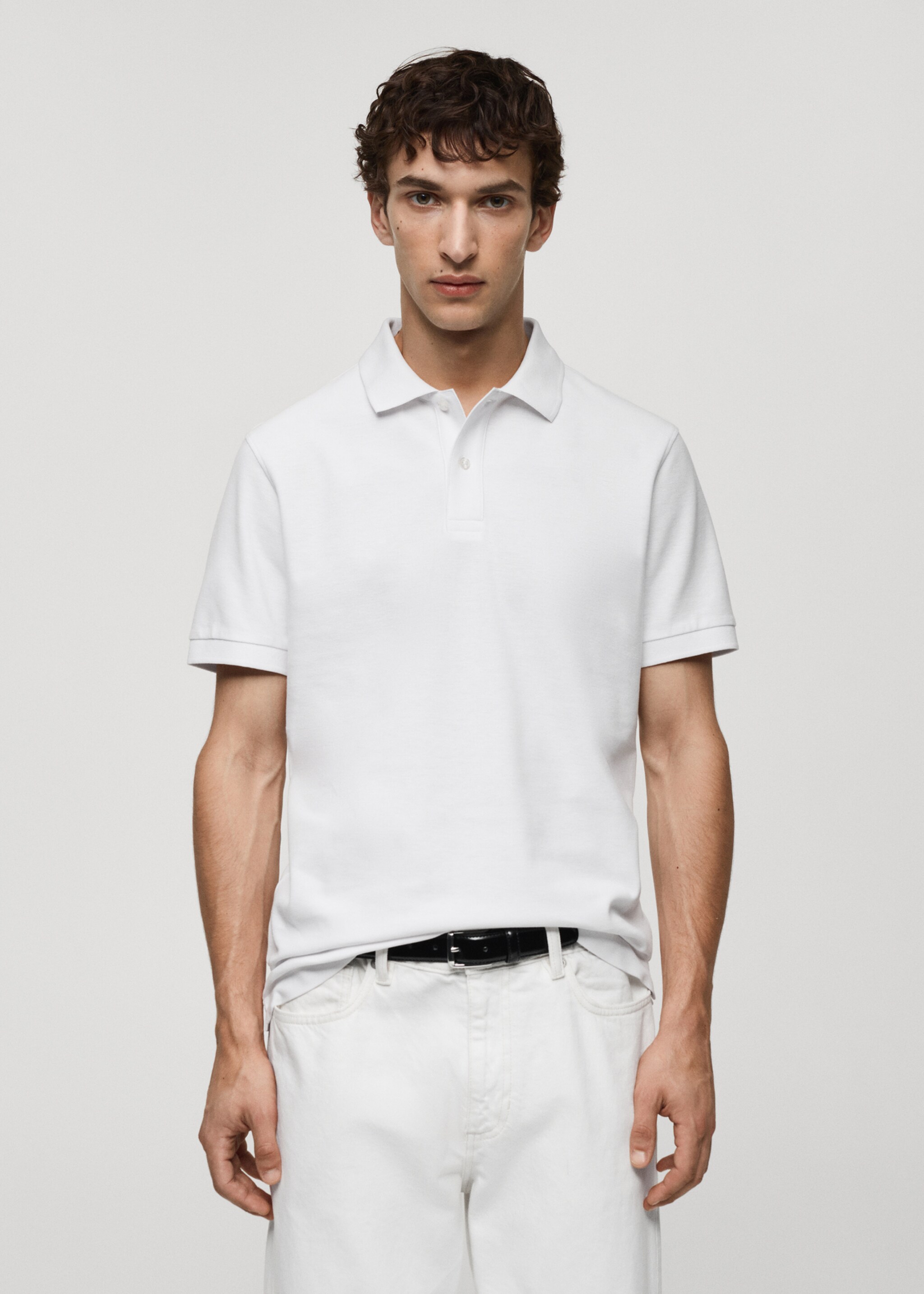 100% cotton pique polo shirt - Medium plane
