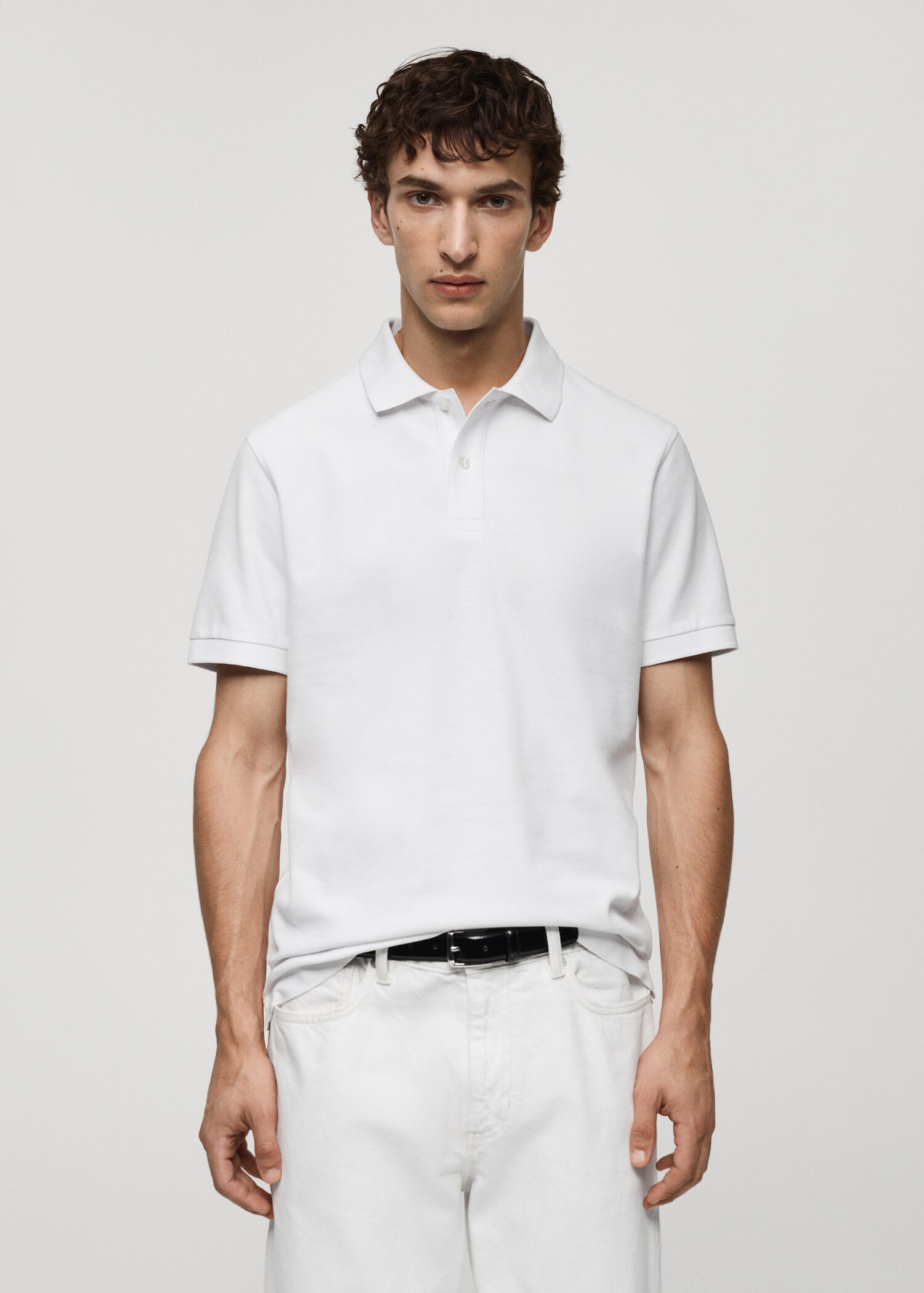 100% cotton pique polo shirt - Medium plane