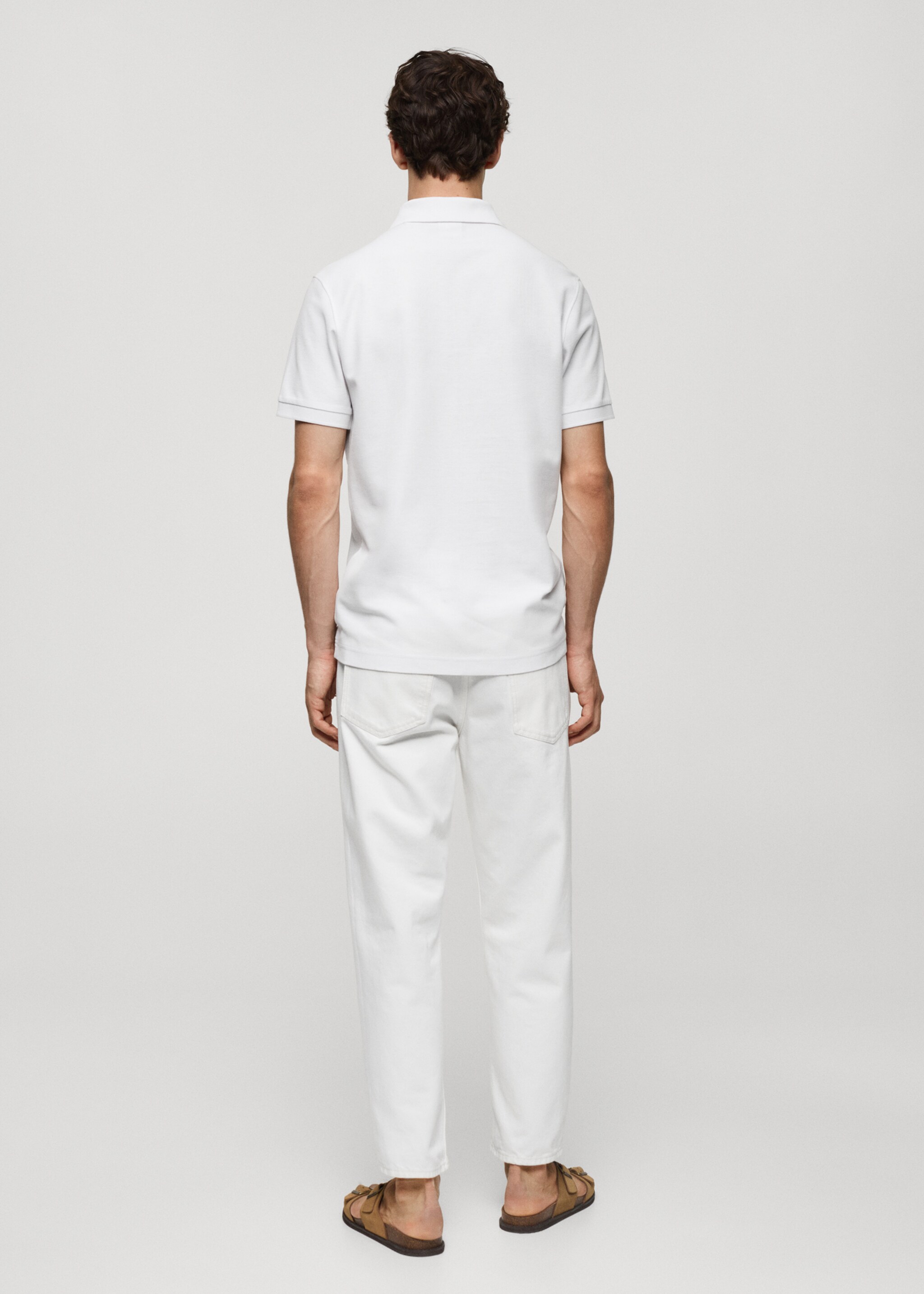 100% cotton pique polo shirt - Reverse of the article