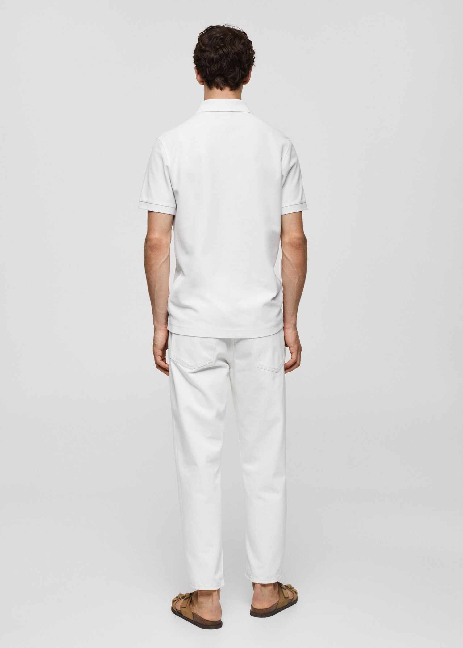 100% cotton pique polo shirt - Reverse of the article