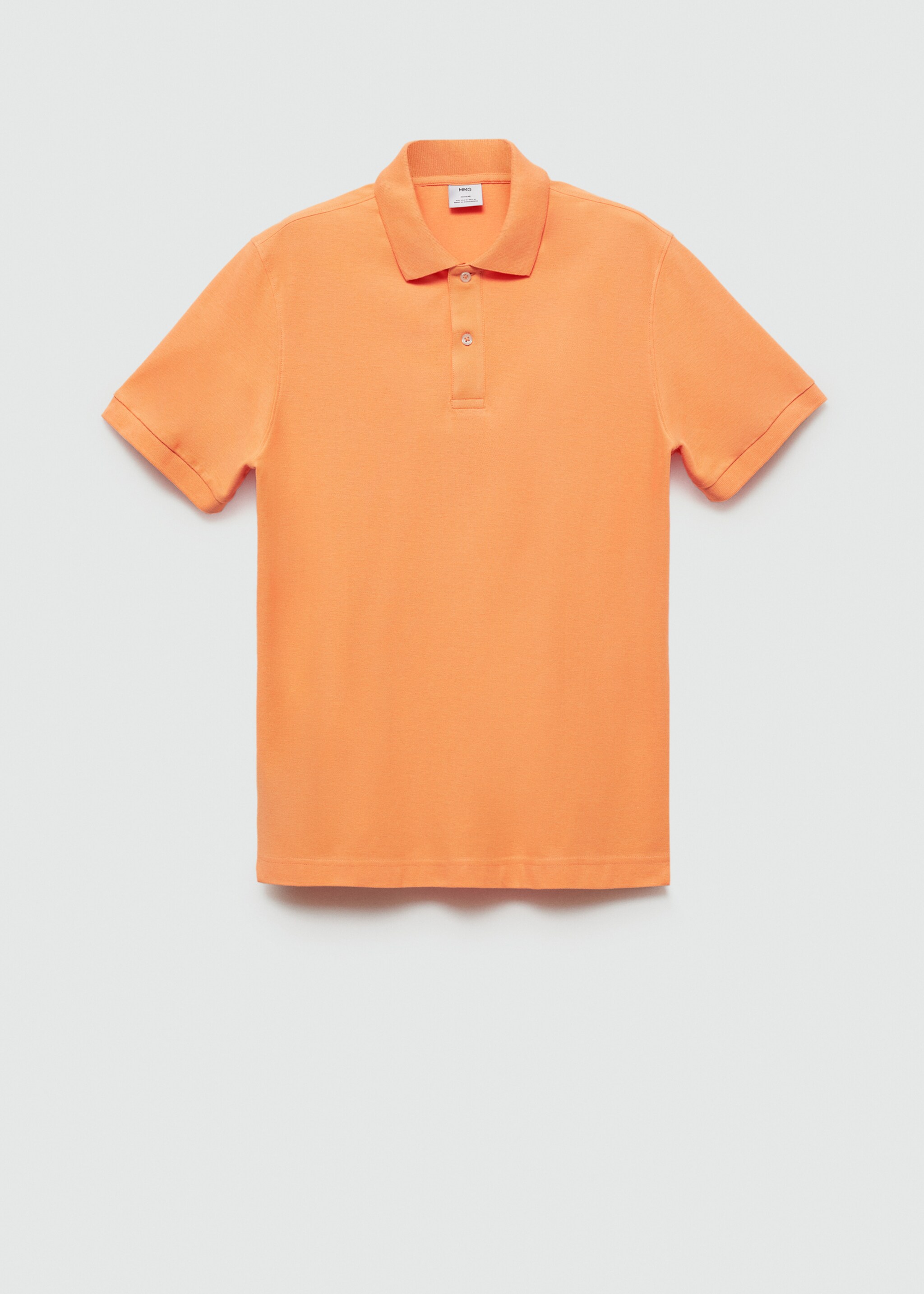 Polo 100 % piqué de coton - Article sans modèle, Orange pastel. Ref: 77090584-00.