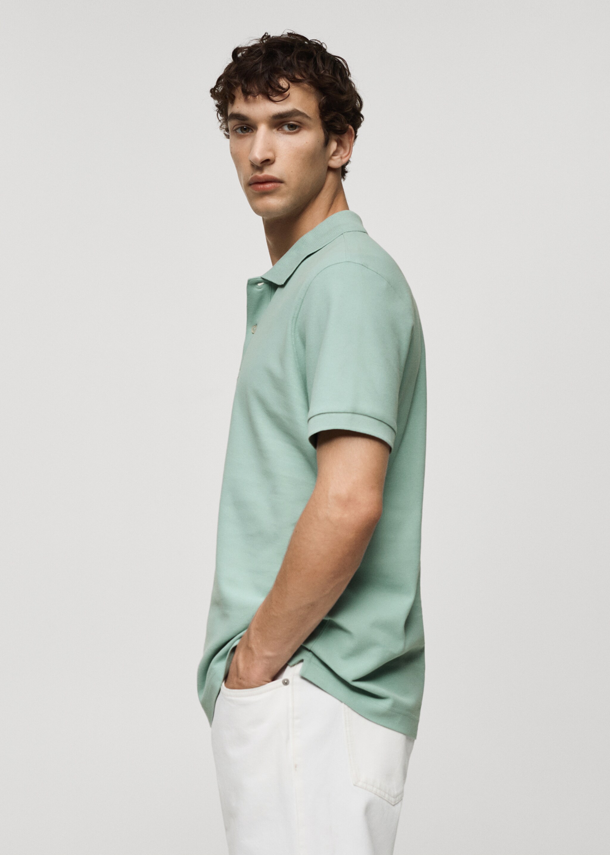 100% cotton pique polo shirt - Details of the article 2