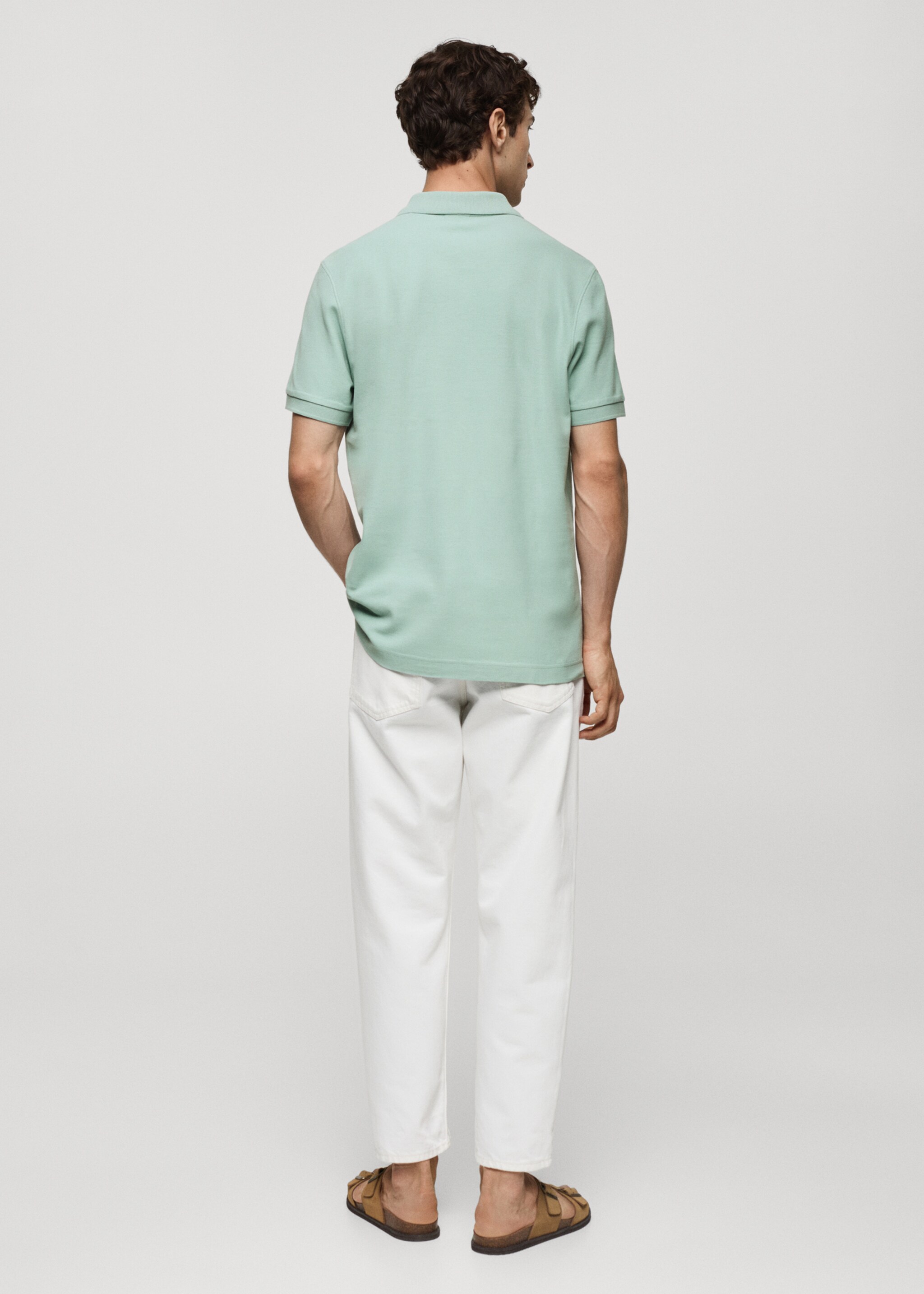 100% cotton pique polo shirt - Reverse of the article