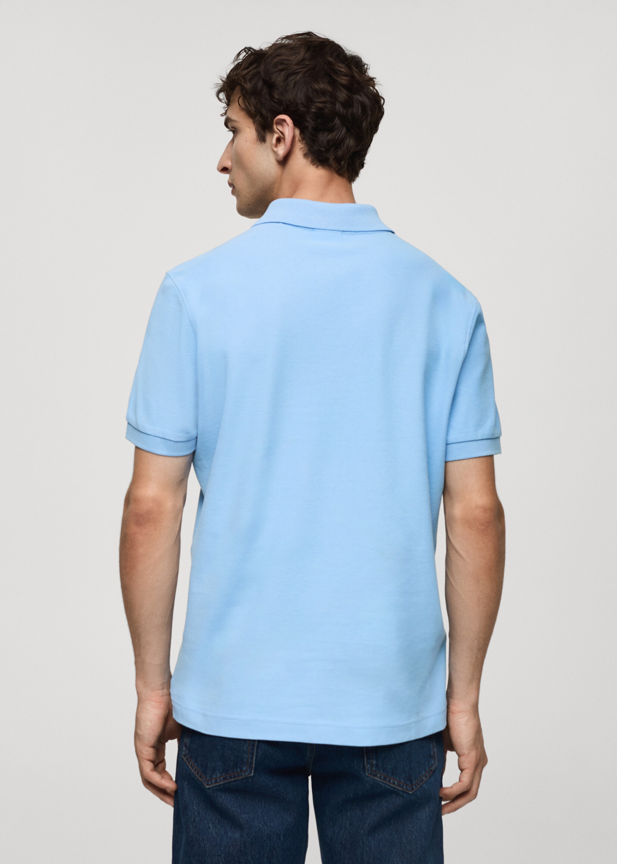 100% cotton pique polo shirt - Reverse of the article