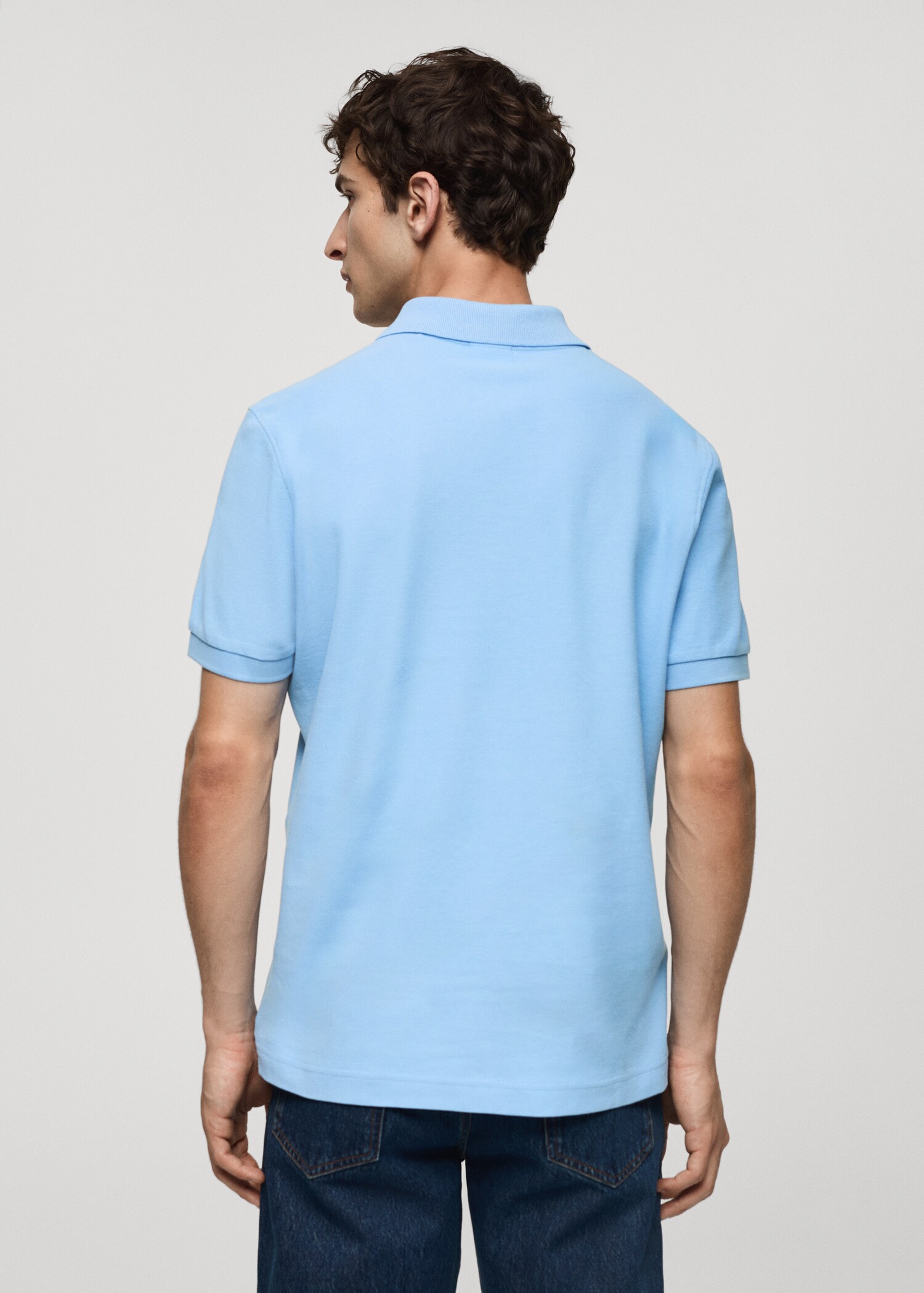 100% cotton pique polo shirt - Reverse of the article