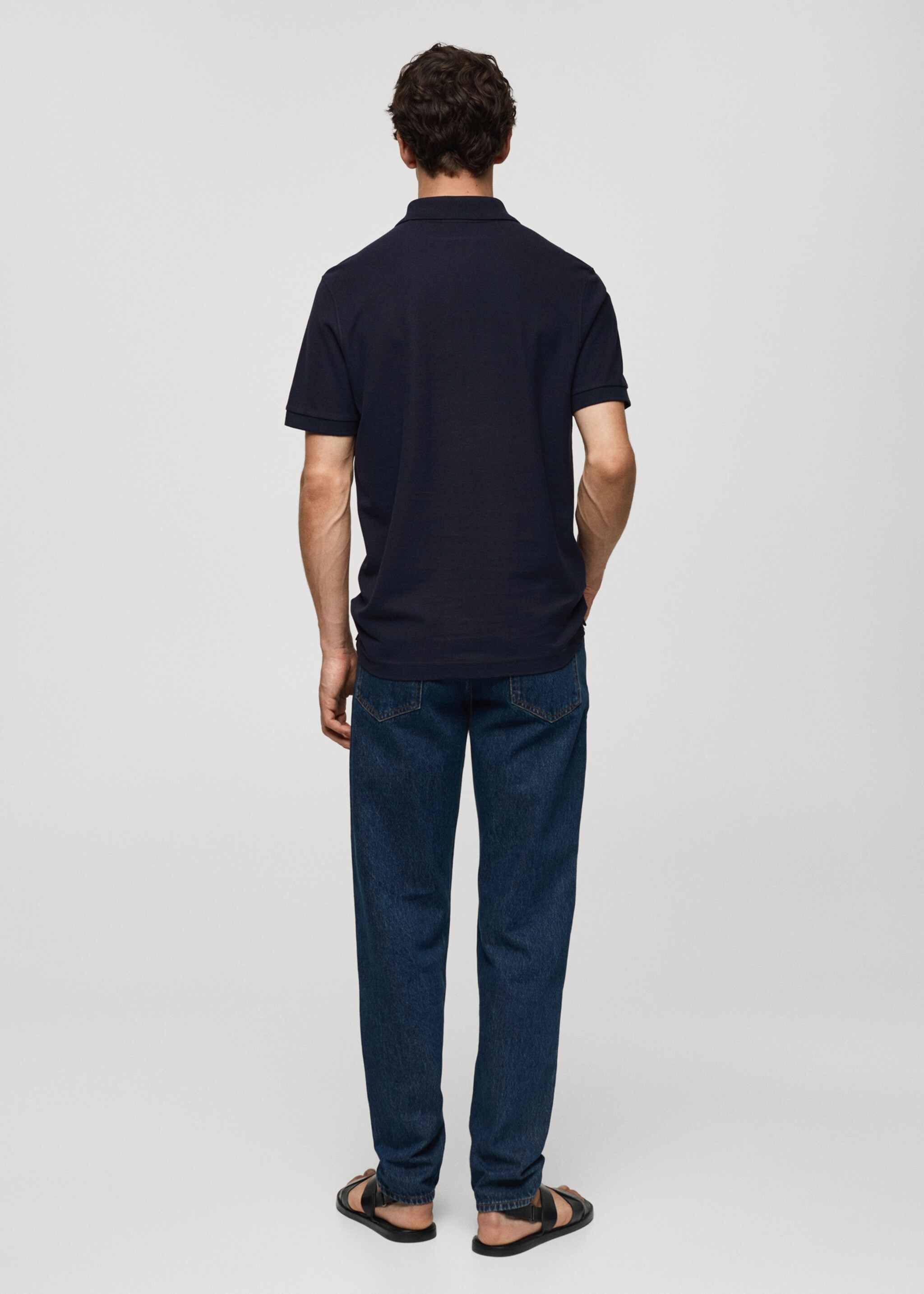 100% cotton pique polo shirt - Reverse of the article