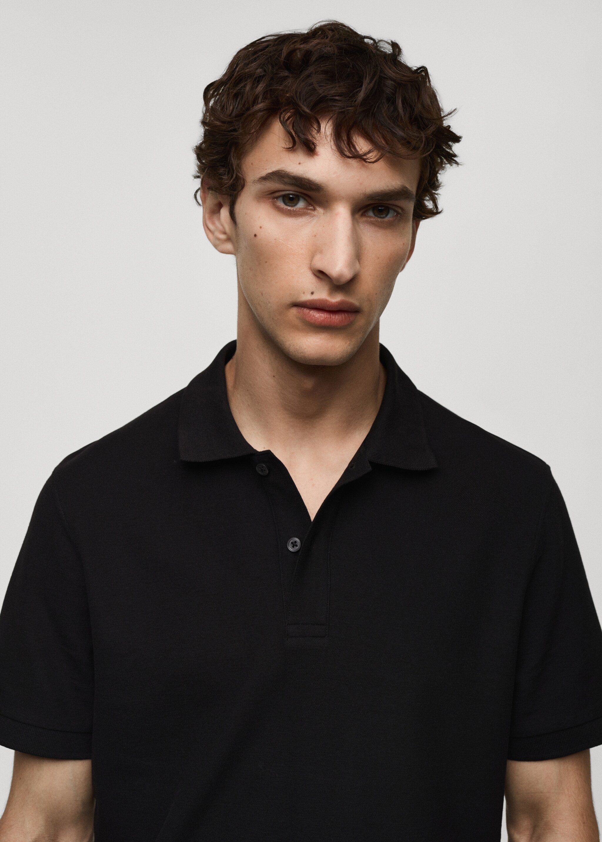 100% cotton pique polo shirt - Details of the article 1