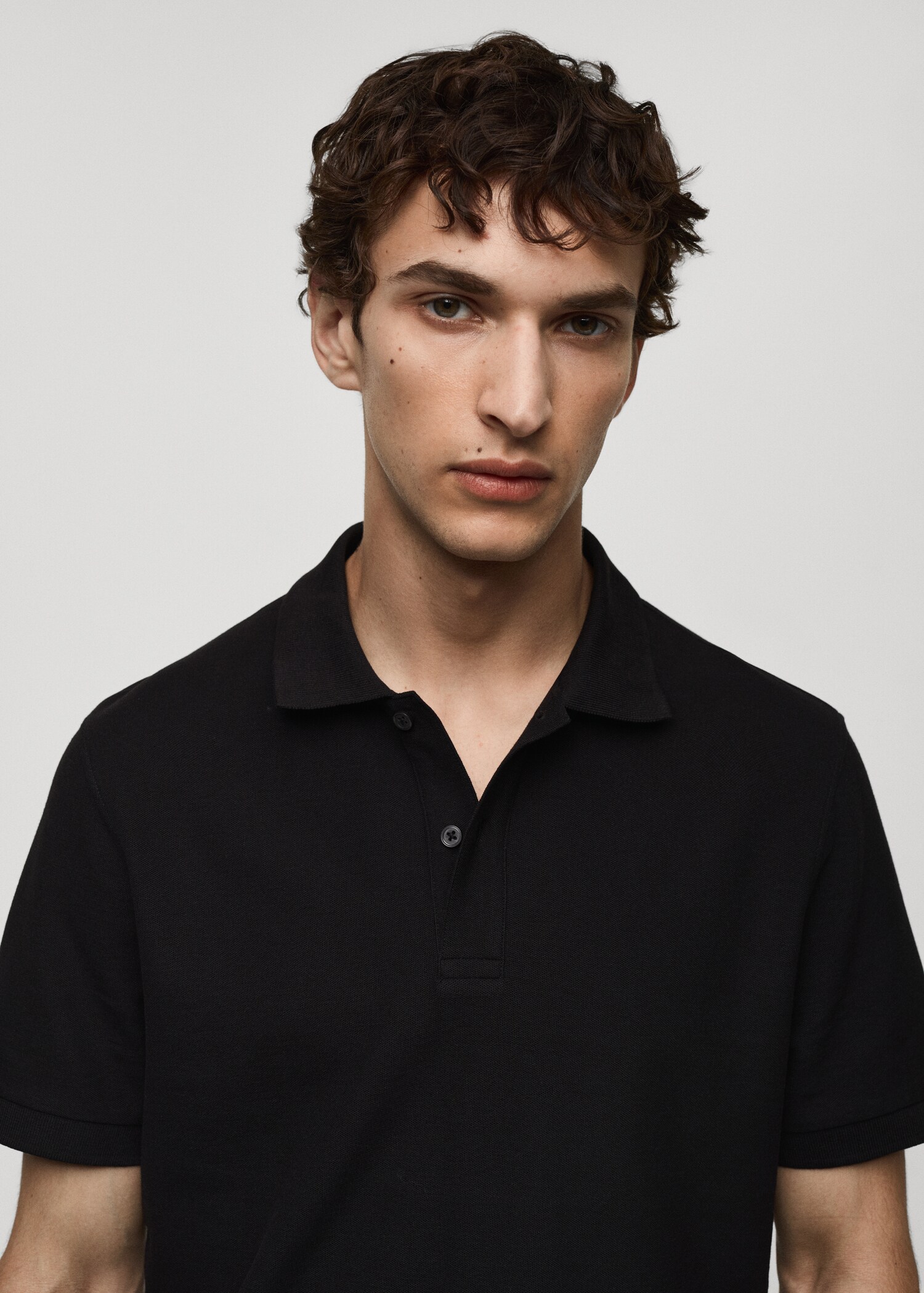 100% cotton pique polo shirt - Details of the article 1