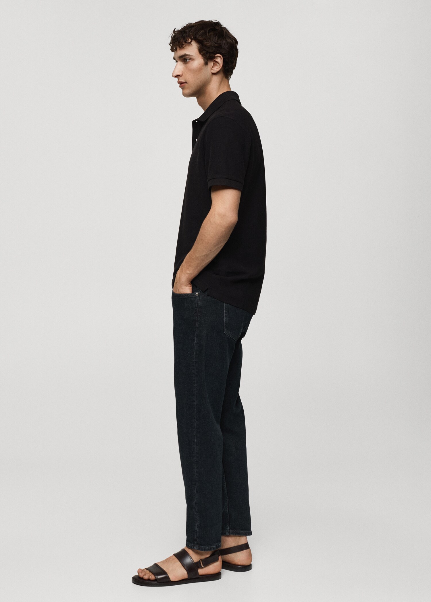 100% cotton pique polo shirt - Details of the article 2
