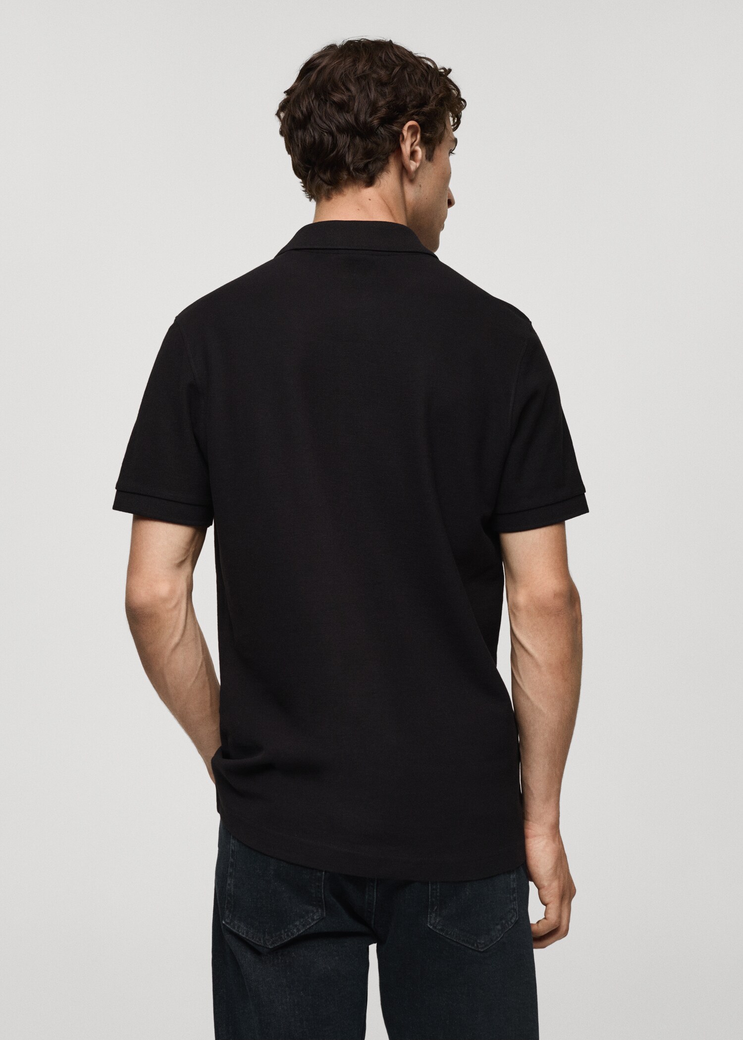 100% cotton pique polo shirt - Reverse of the article