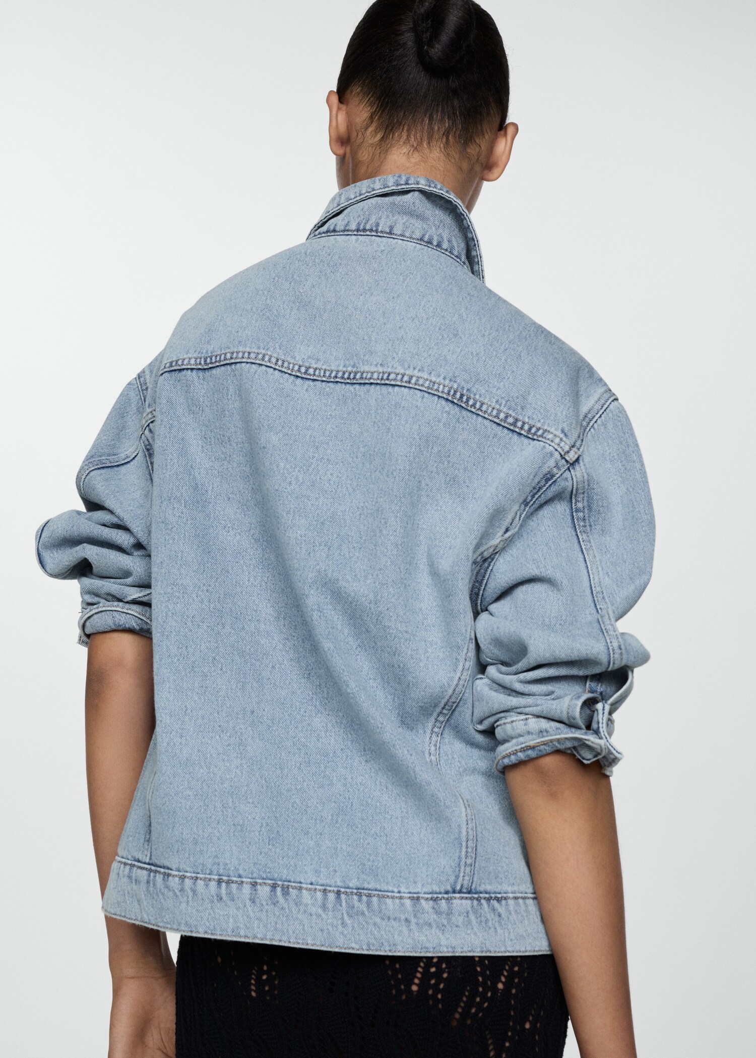 Oversize denim jacket - Reverse of the article