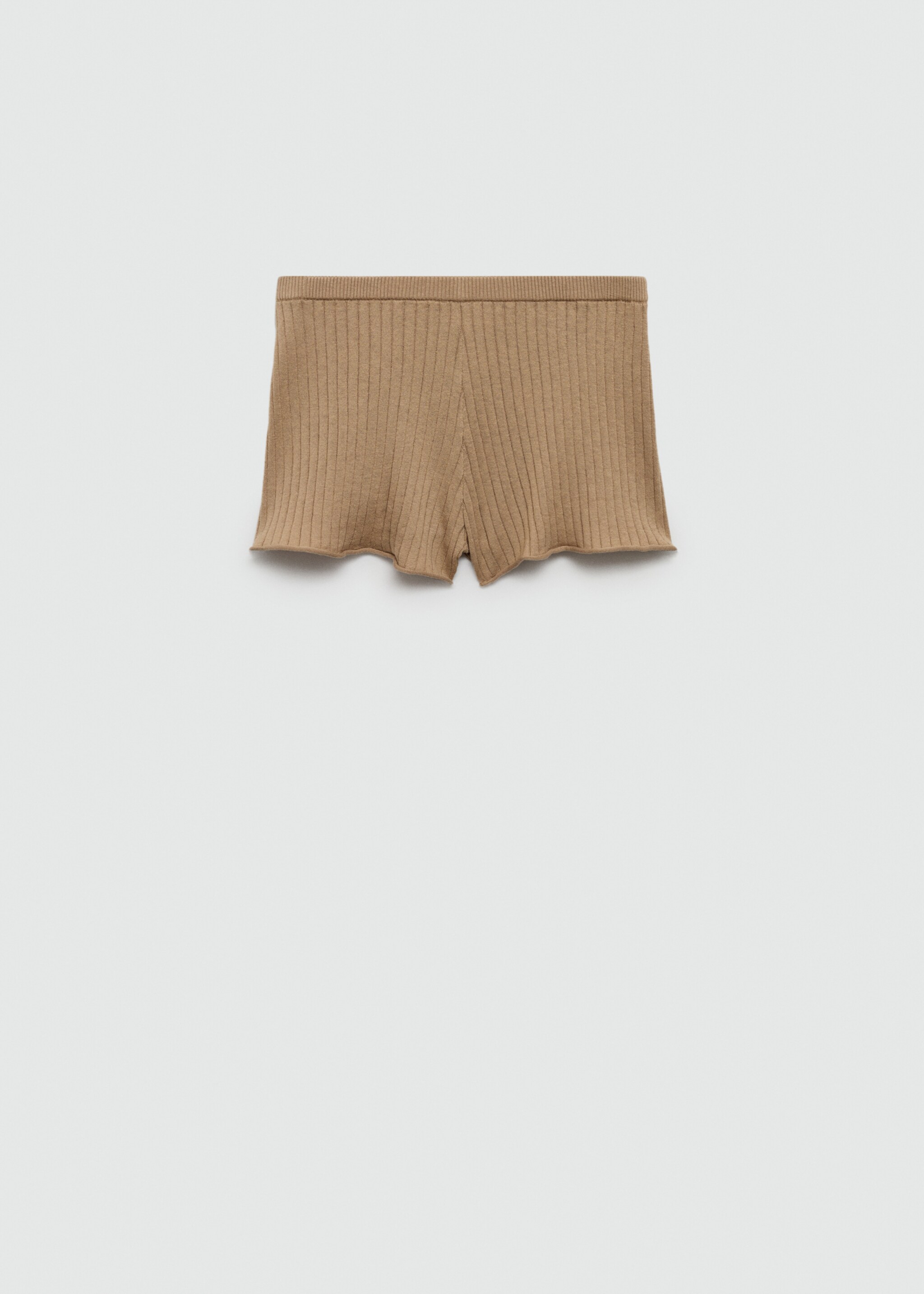 Short maglia coste - Articolo senza modello, Marrone chiaro/pastello. Ref: 77090588-00.