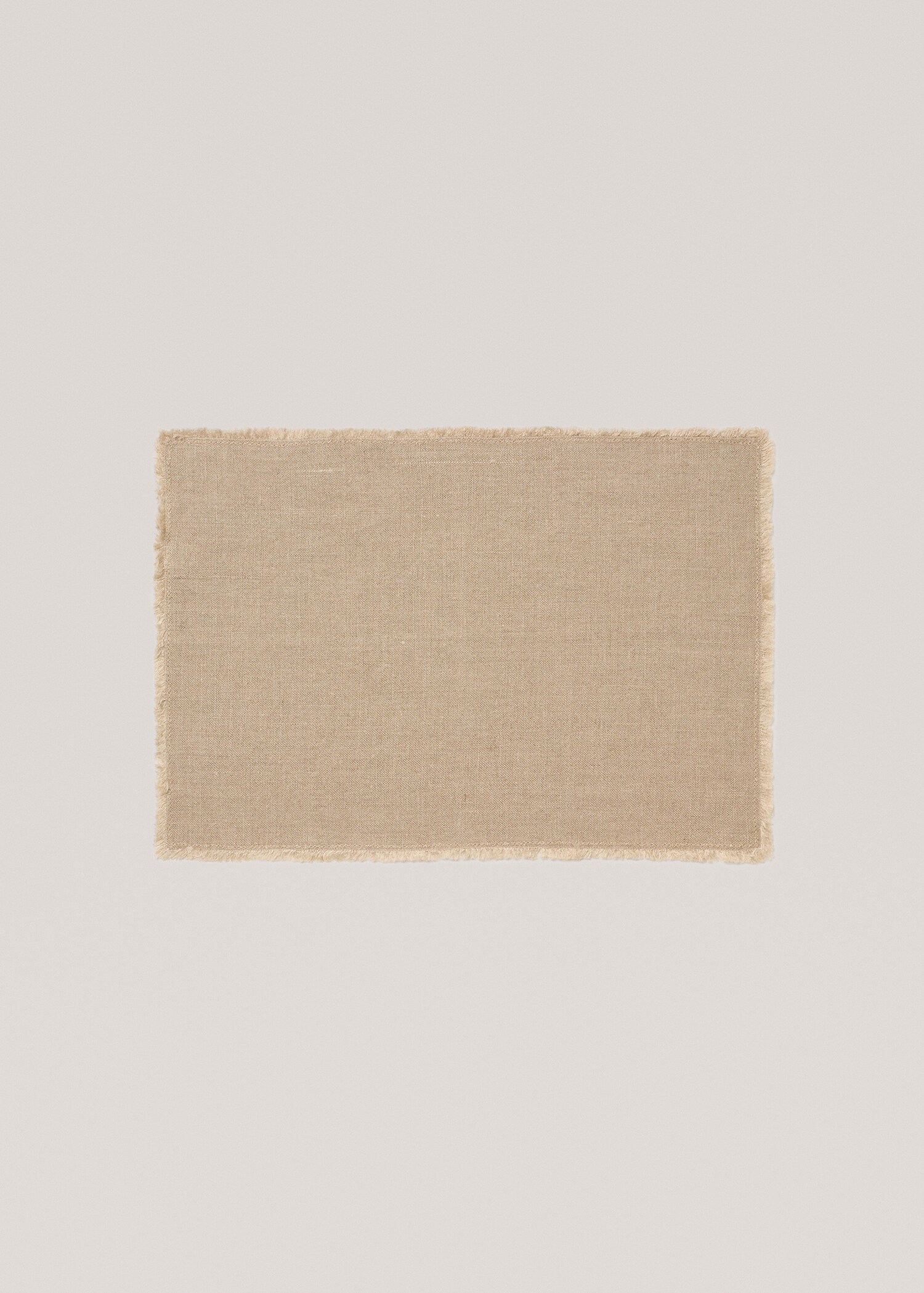 100% linen fringed placemat - Article without model
