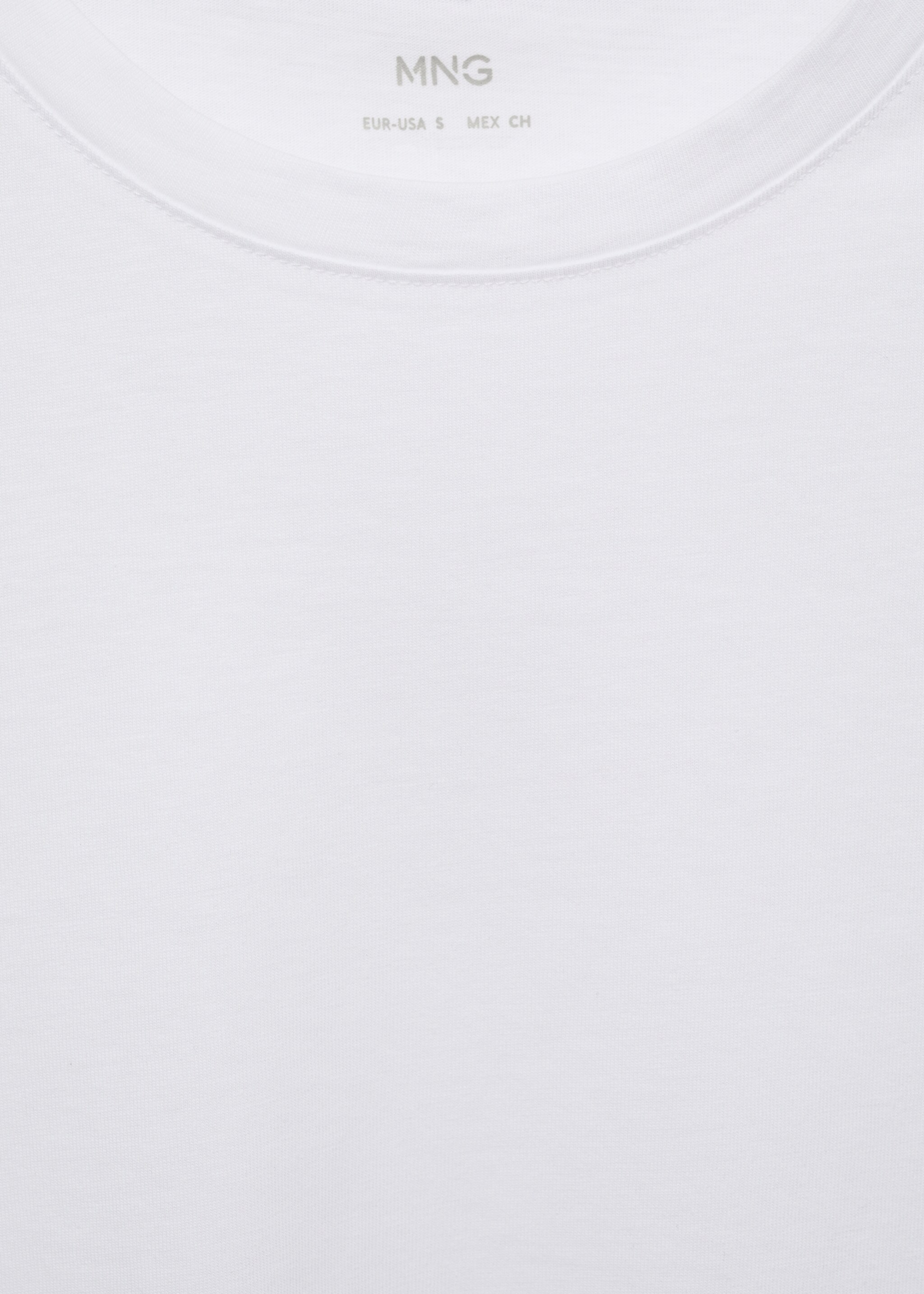 Short-sleeved cotton t-shirt - Details of the article 8, White. Ref: 77090593-00.