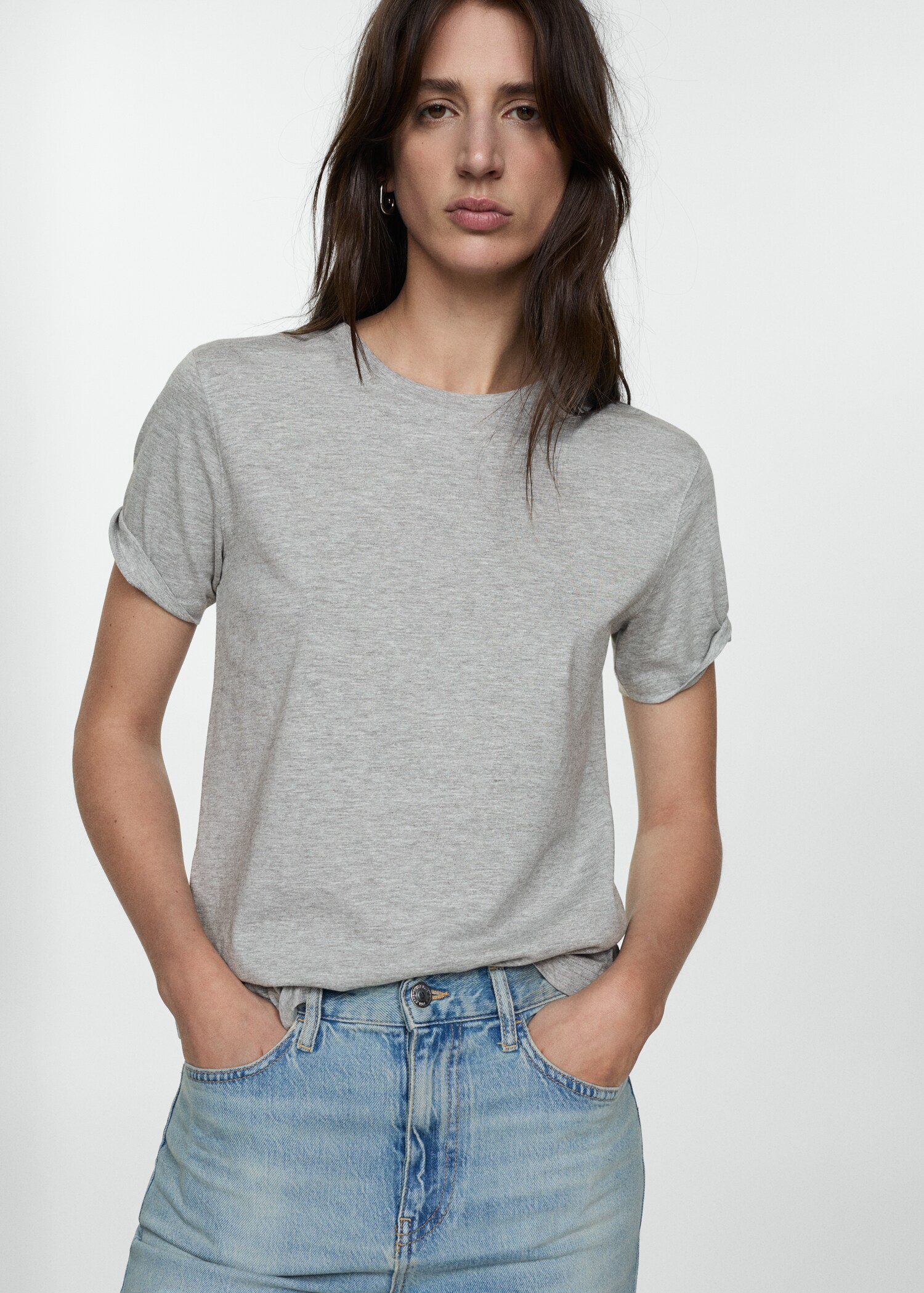 Short-sleeved cotton t-shirt - Medium plane